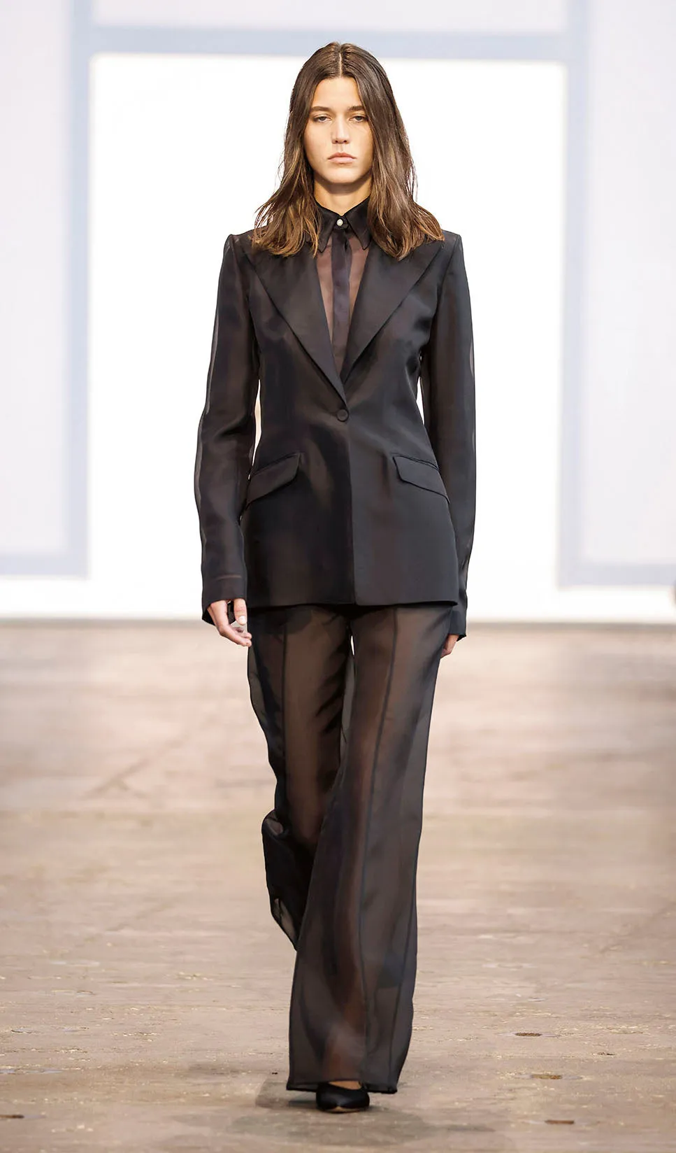 Horus Sheer Shirt in Black Silk Organza sold by Gabriela Hearst product image thumbnail 2