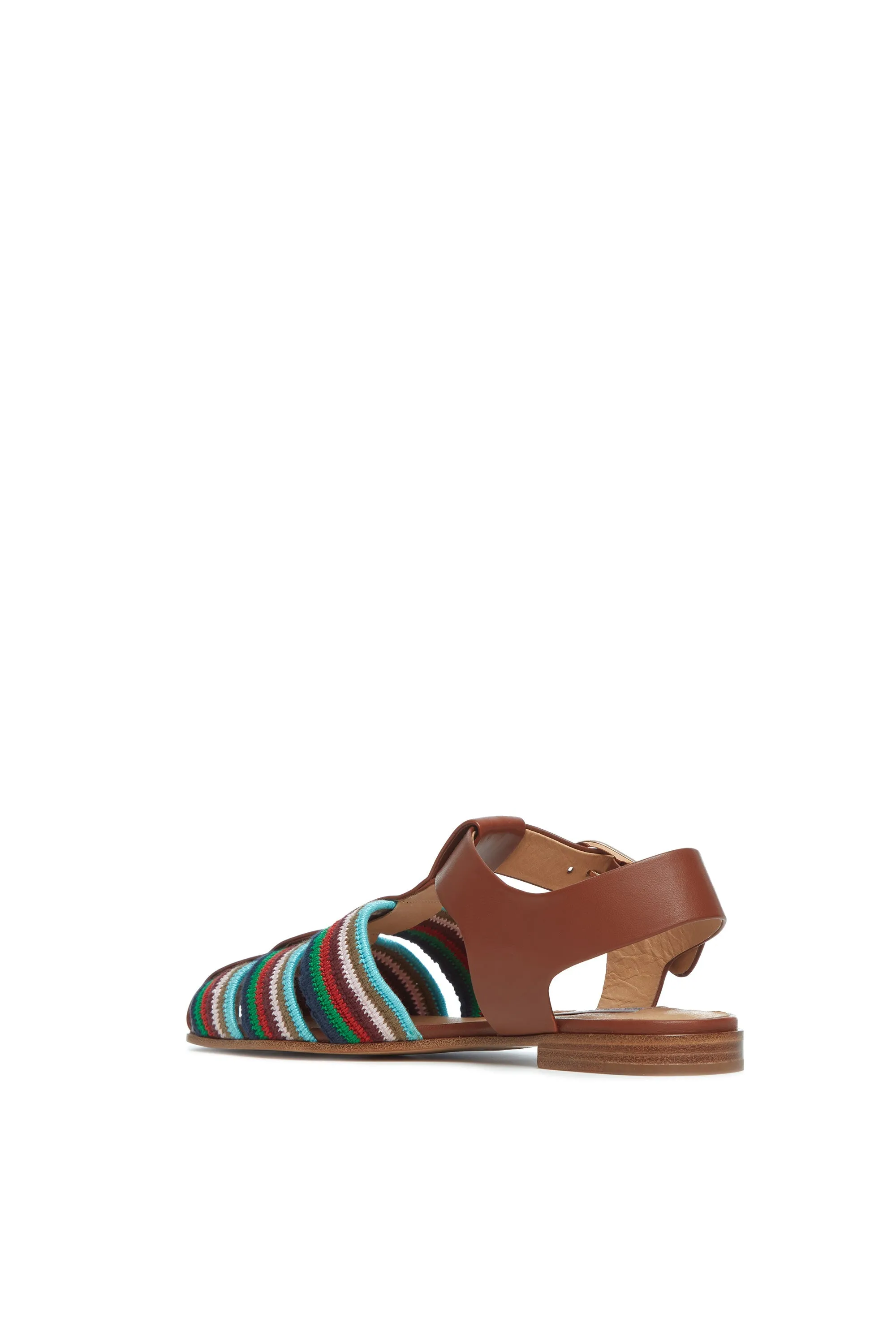 Calla Sandal in Cognac Multi Nappa Leather Crochet sold by Gabriela Hearst product image thumbnail 3