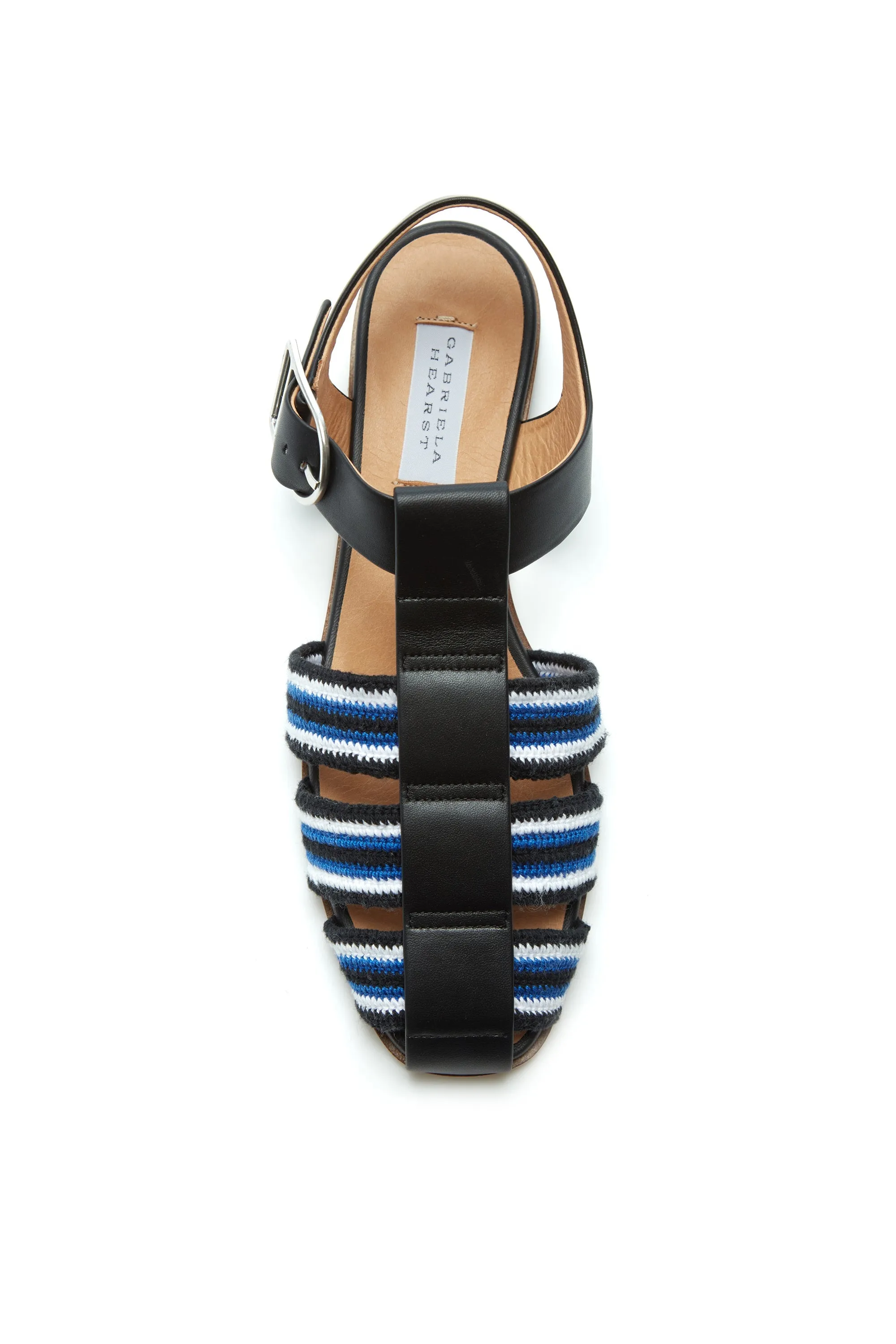 Calla Sandal in Black Multi Nappa Leather Crochet sold by Gabriela Hearst product image thumbnail 4