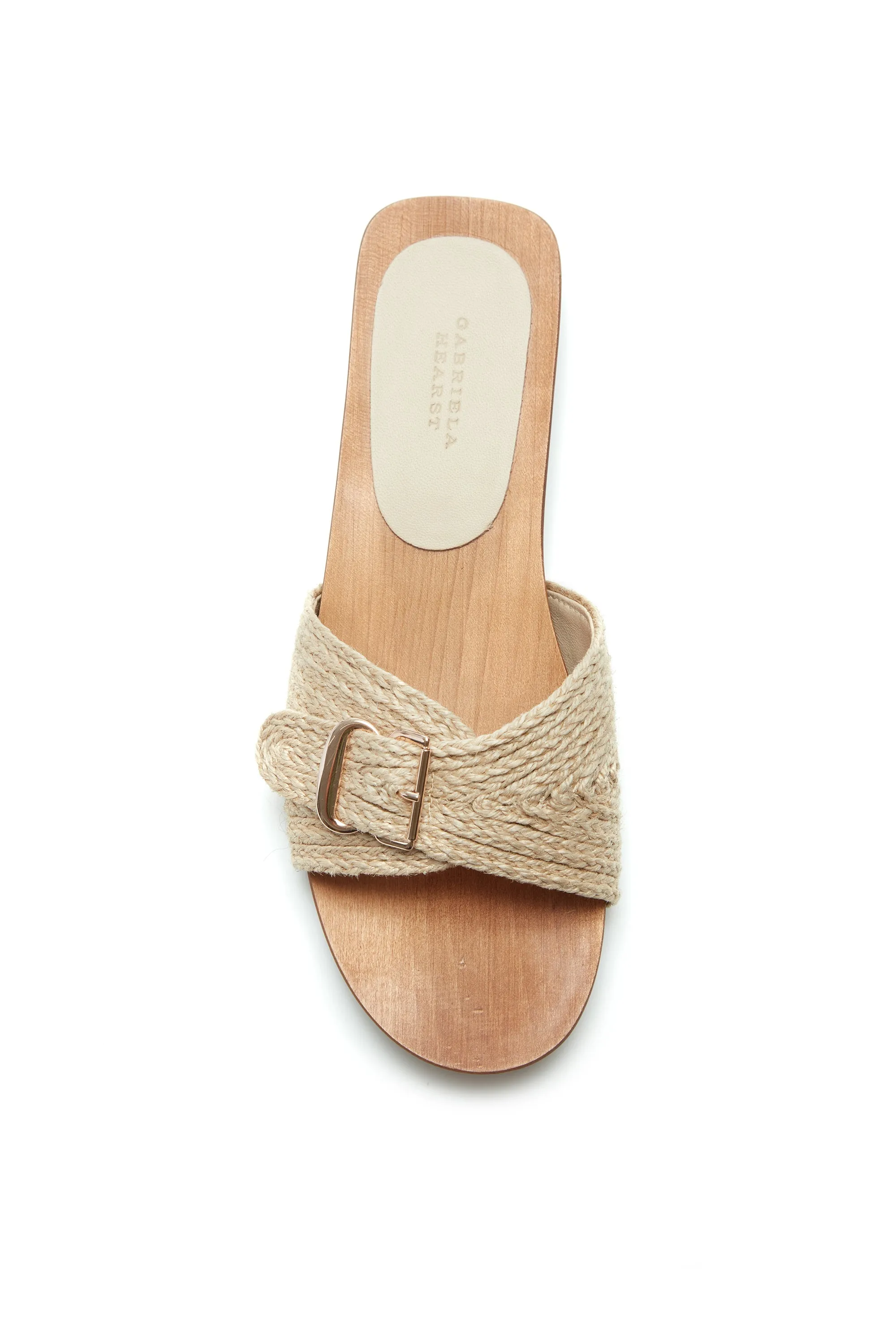 Clover Slide Sandal in Cream Leather Jute sold by Gabriela Hearst product image thumbnail 4