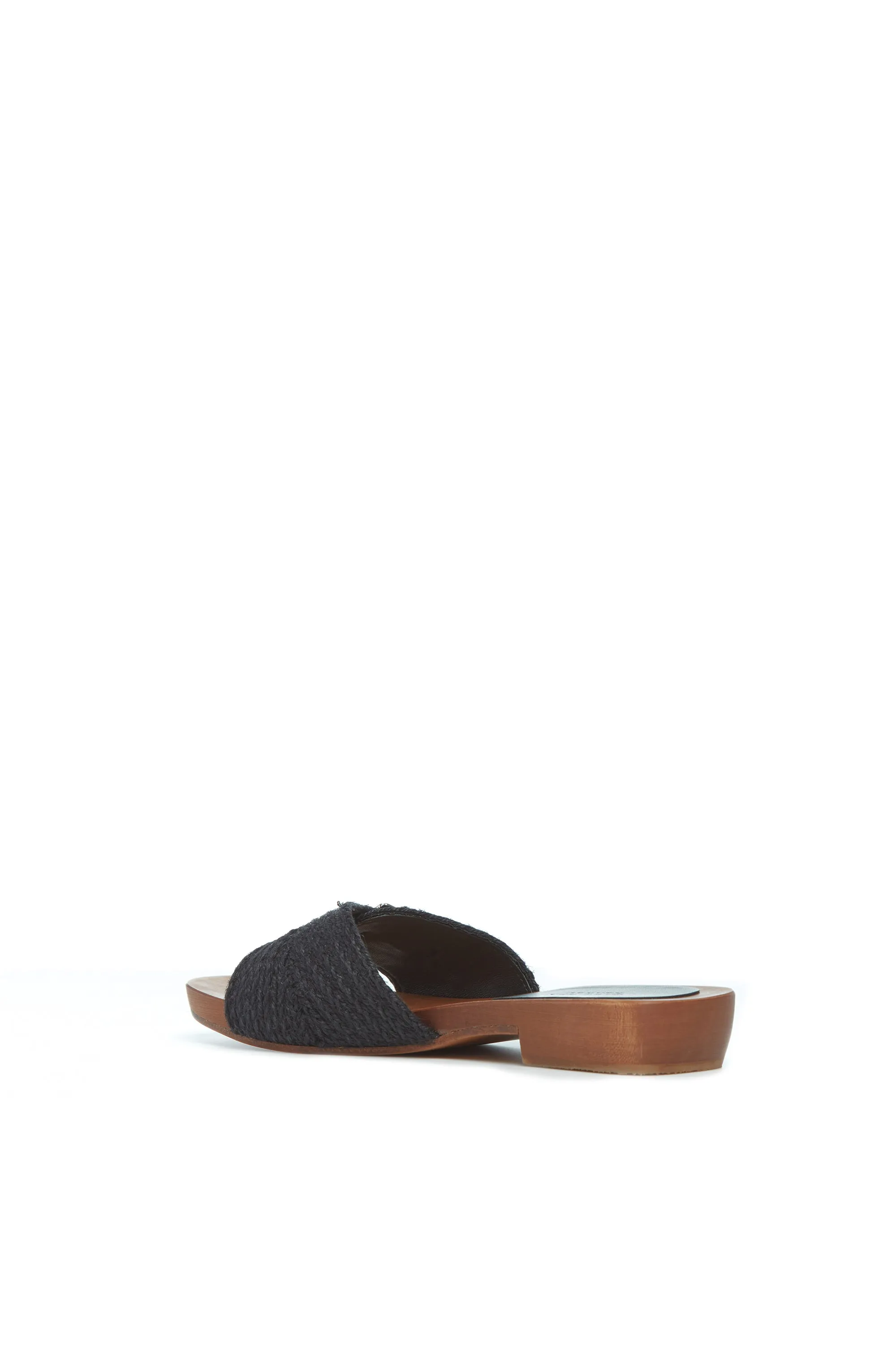 Clover Slide Sandal in Black Leather Jute sold by Gabriela Hearst product image thumbnail 3