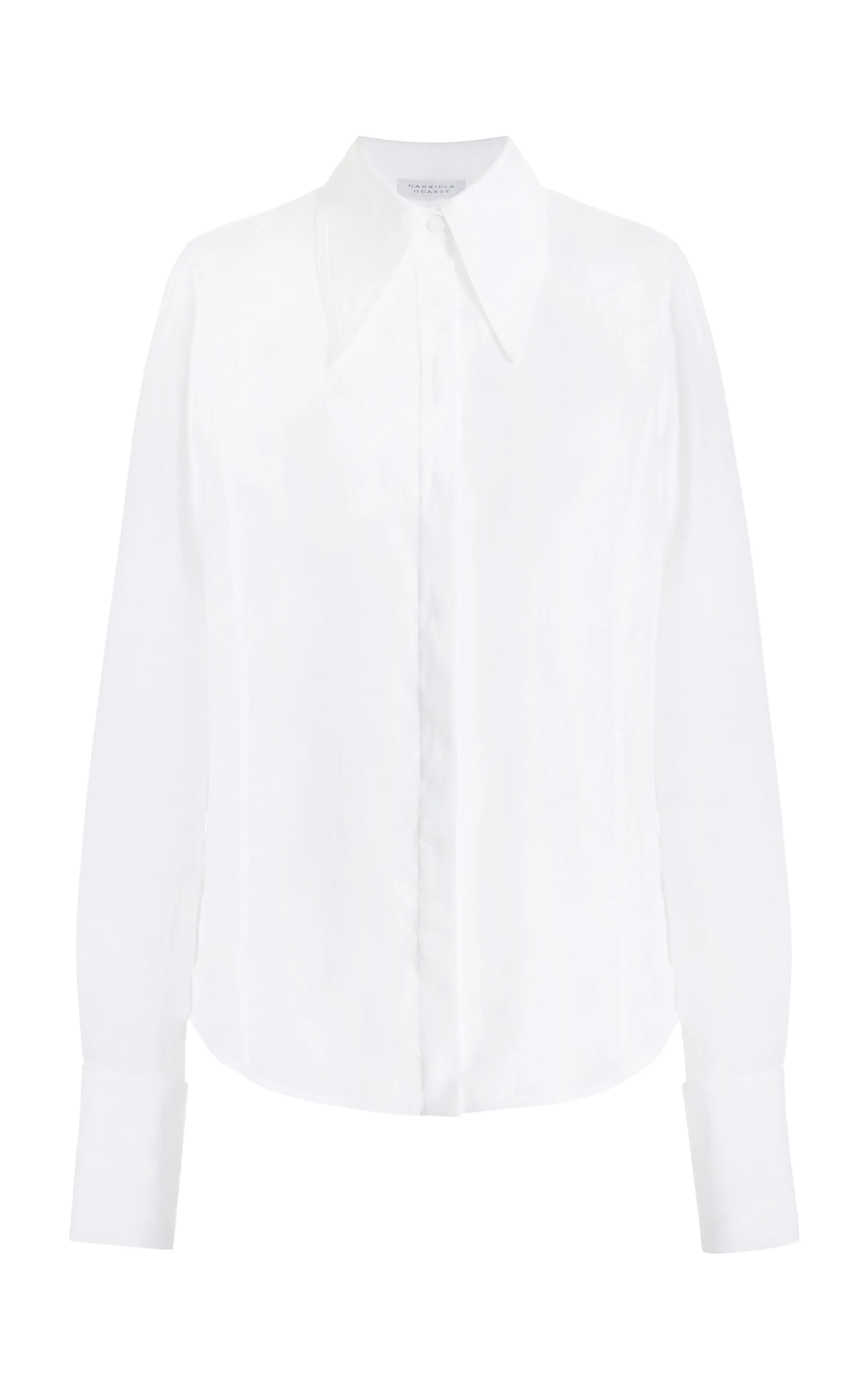 Albruna Shirt in White Aloe Linen sold by Gabriela Hearst