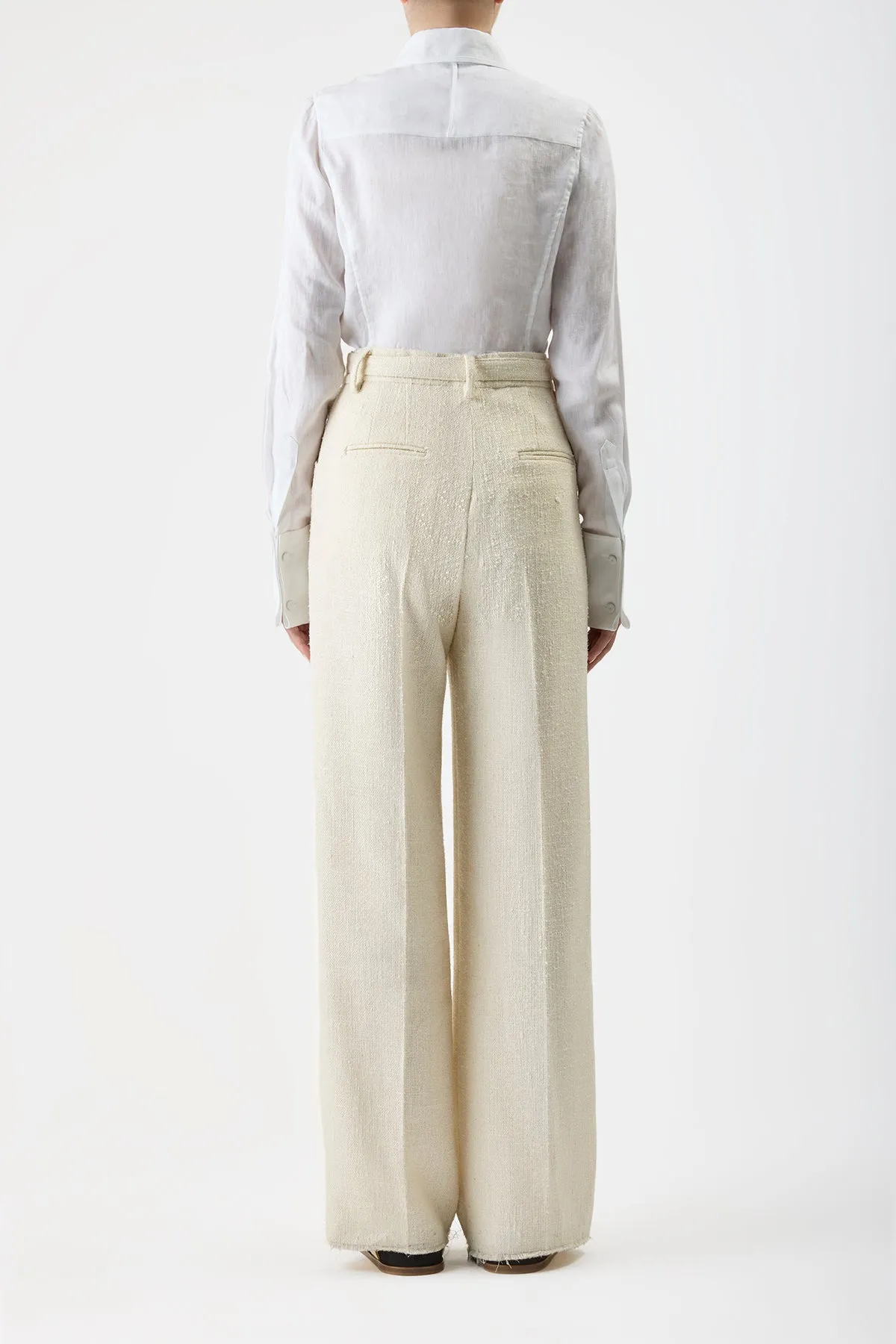 Albruna Shirt in White Aloe Linen sold by Gabriela Hearst product image thumbnail 5