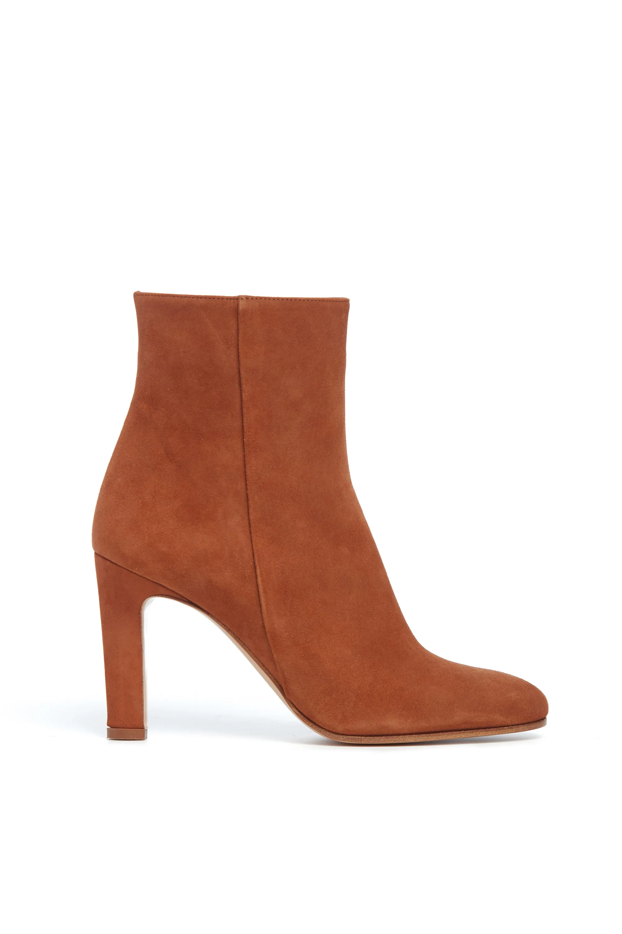 Lila Ankle Boot in Cognac Suede sold by Gabriela Hearst