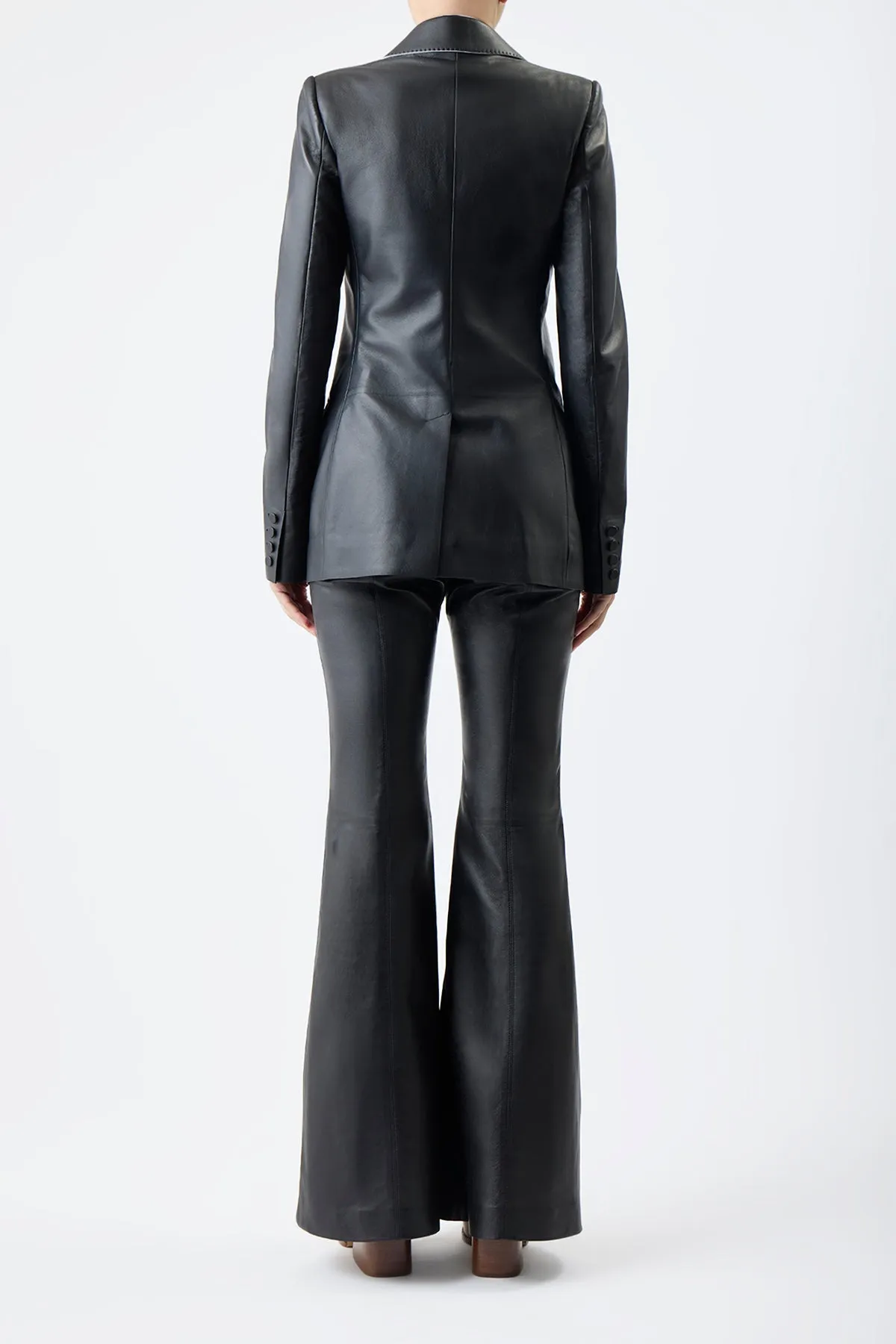 Leiva Blazer in Black Nappa Leather sold by Gabriela Hearst product image thumbnail 5