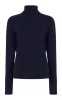 May Knit Turtleneck in Dark Navy Merino Wool Cashmere sold by Gabriela Hearst