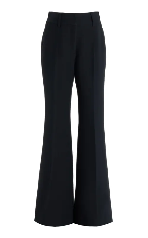 Rhein Pant in Black Wool Silk Cady sold by Gabriela Hearst