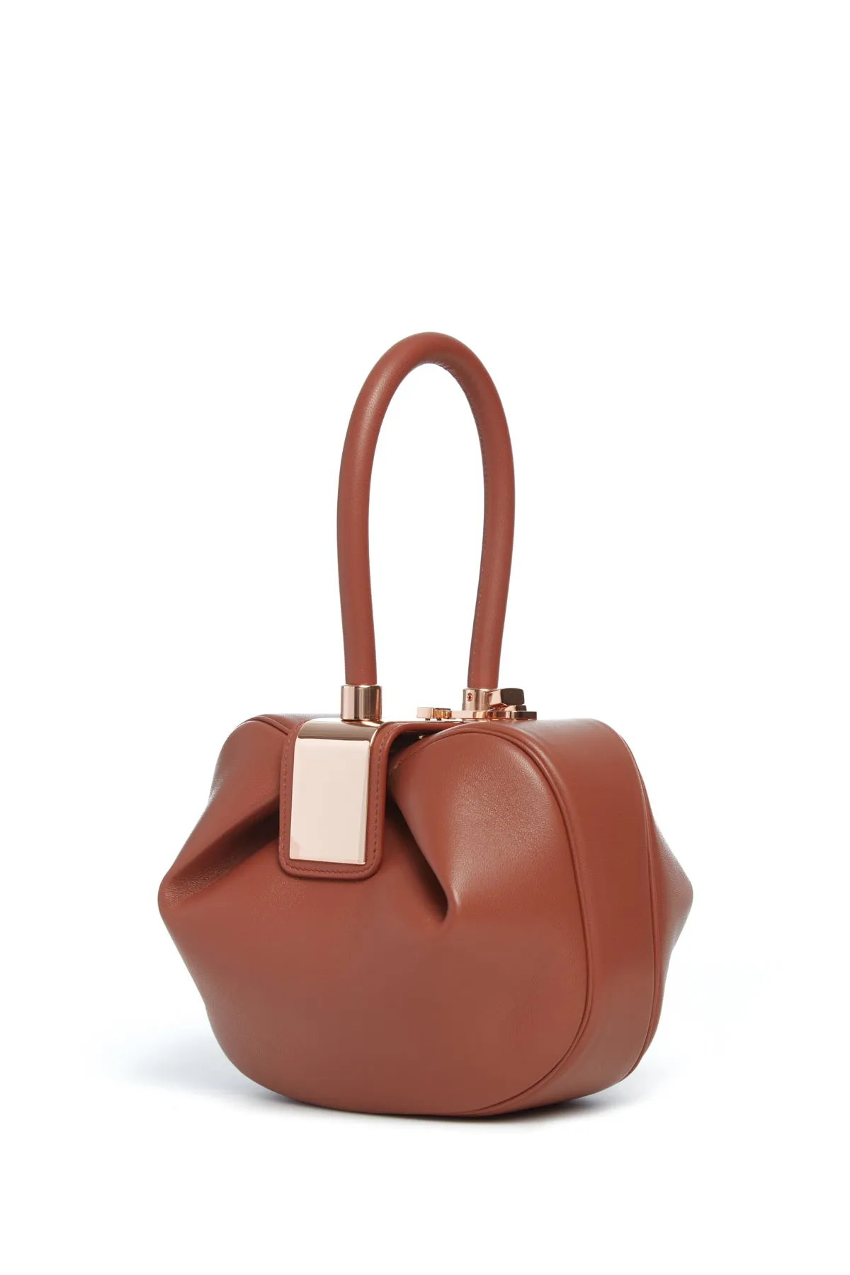 Nina Midas Bag in Cognac Nappa Leather sold by Gabriela Hearst