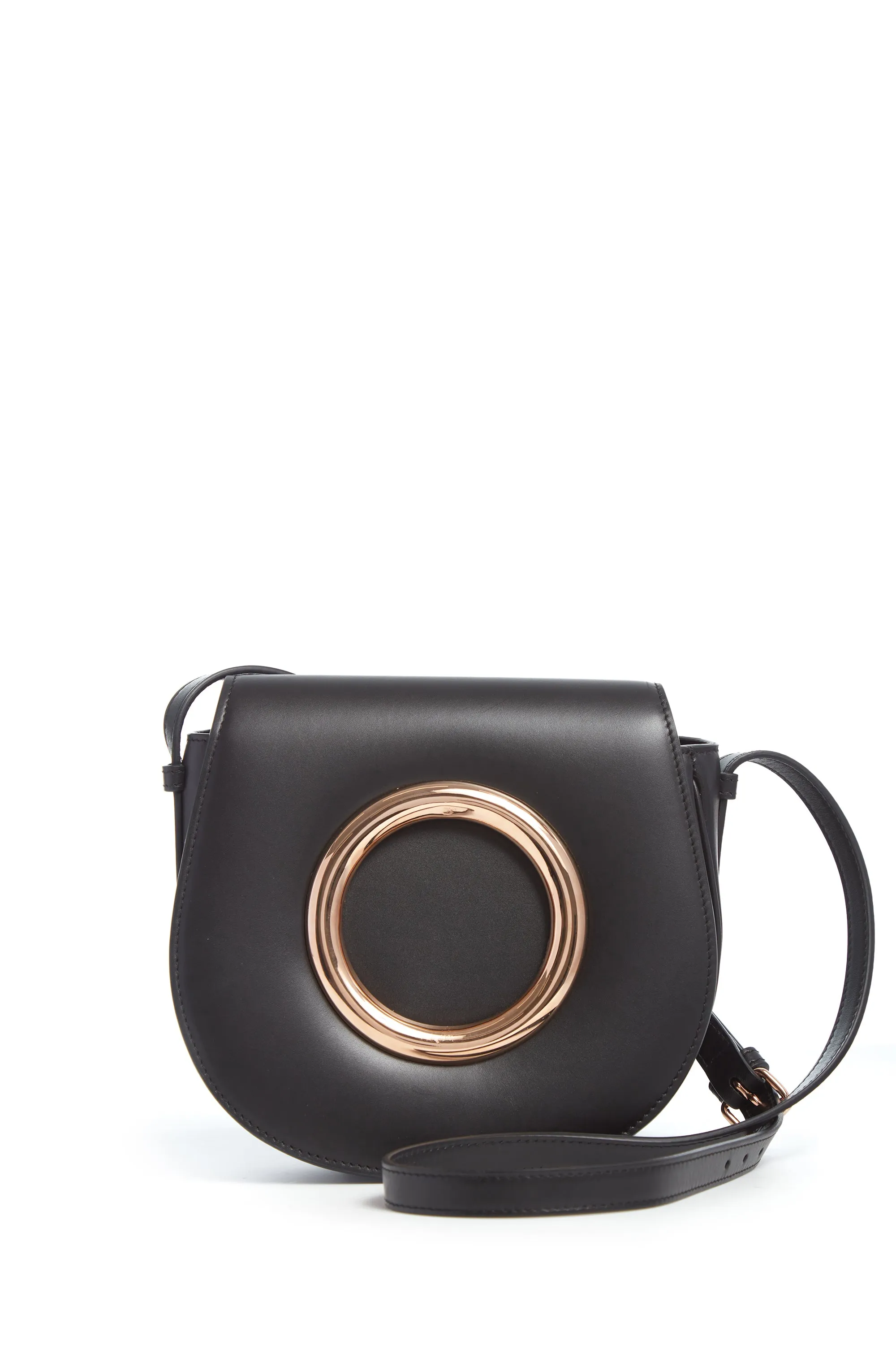 Ring Crossbody Bag in Black Leather sold by Gabriela Hearst