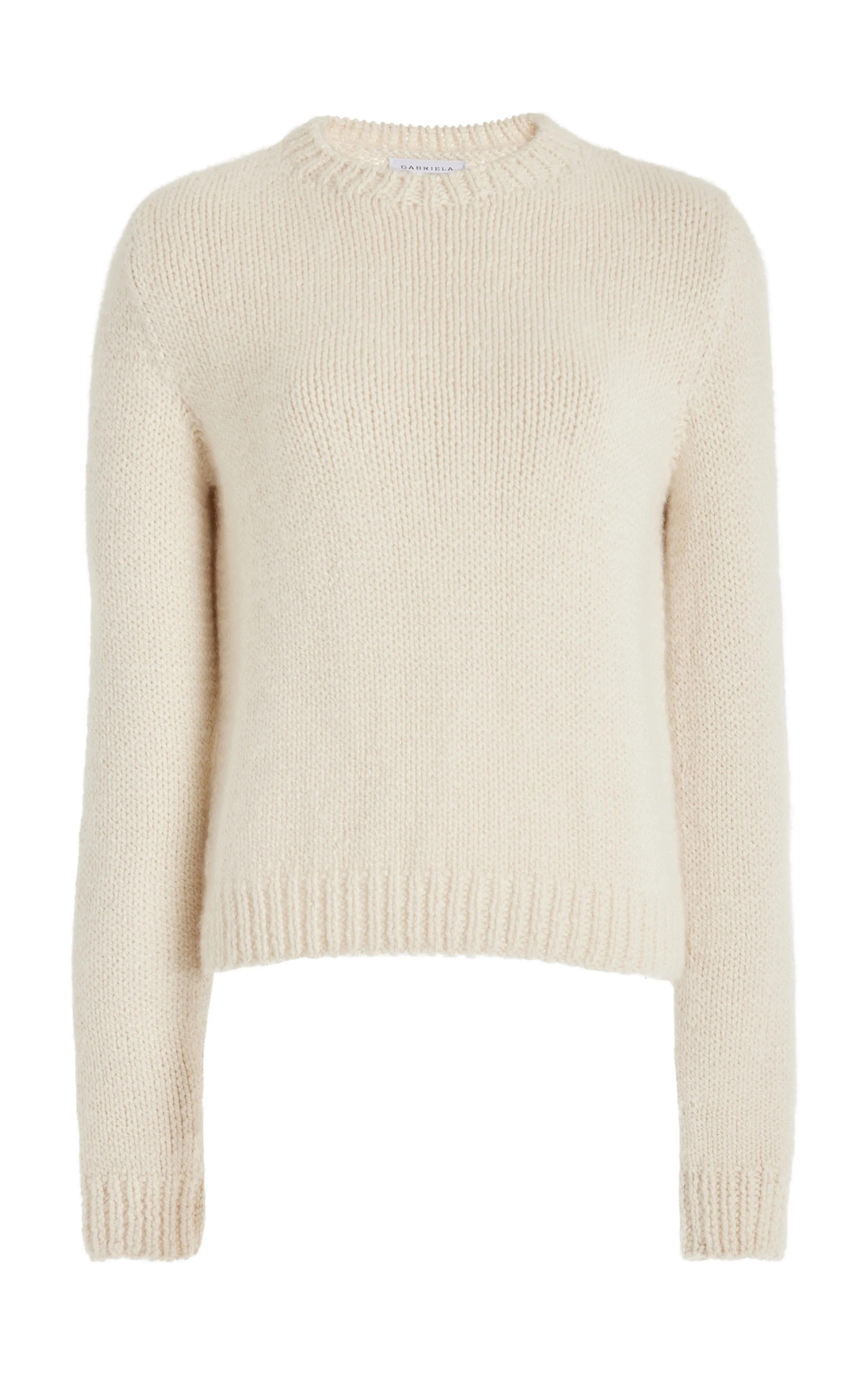 Rhun Knit Sweater in Ivory Cashmere sold by Gabriela Hearst