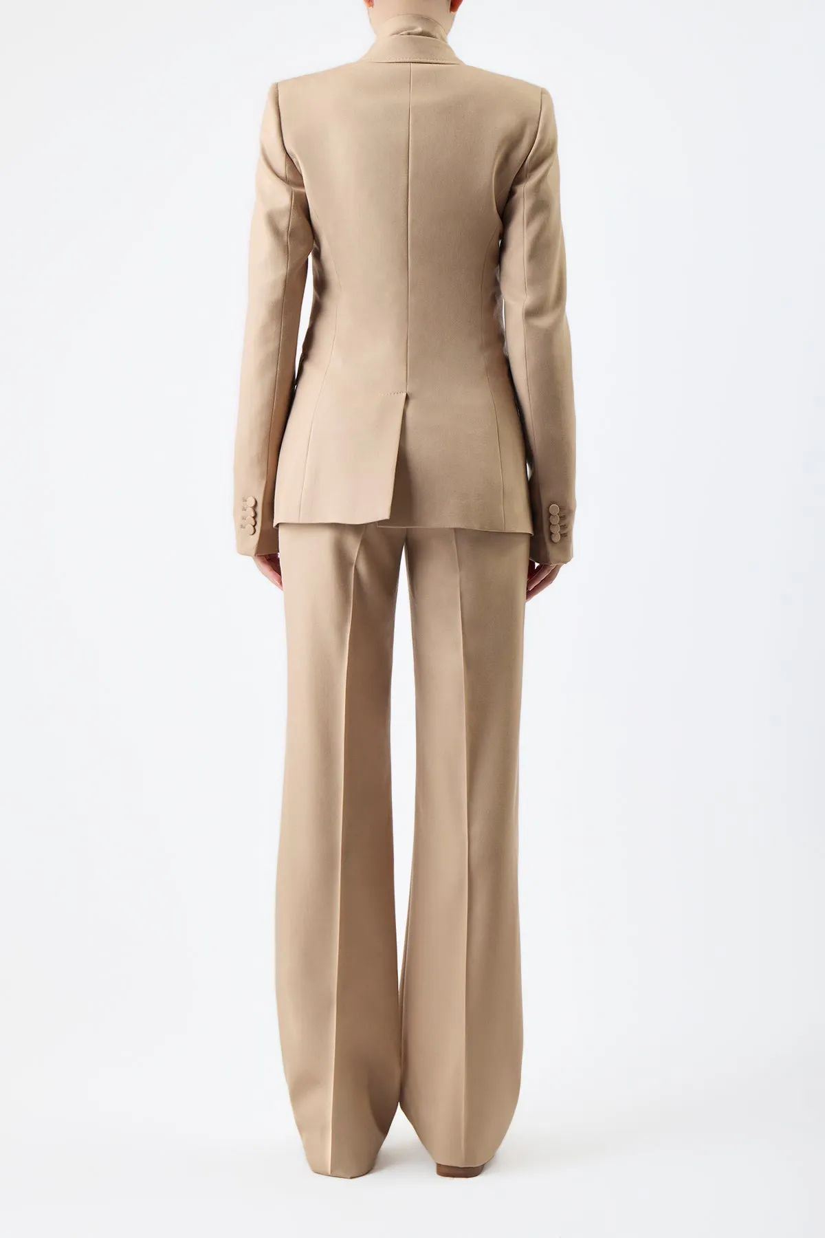 Stephanie Blazer in Camel Virgin Wool Twill sold by Gabriela Hearst product image thumbnail 4