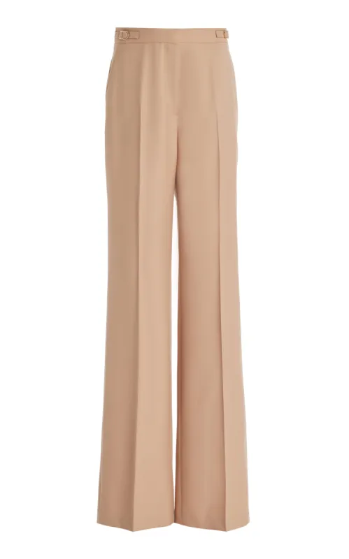 Vesta Pant in Camel Virgin Wool Twill sold by Gabriela Hearst
