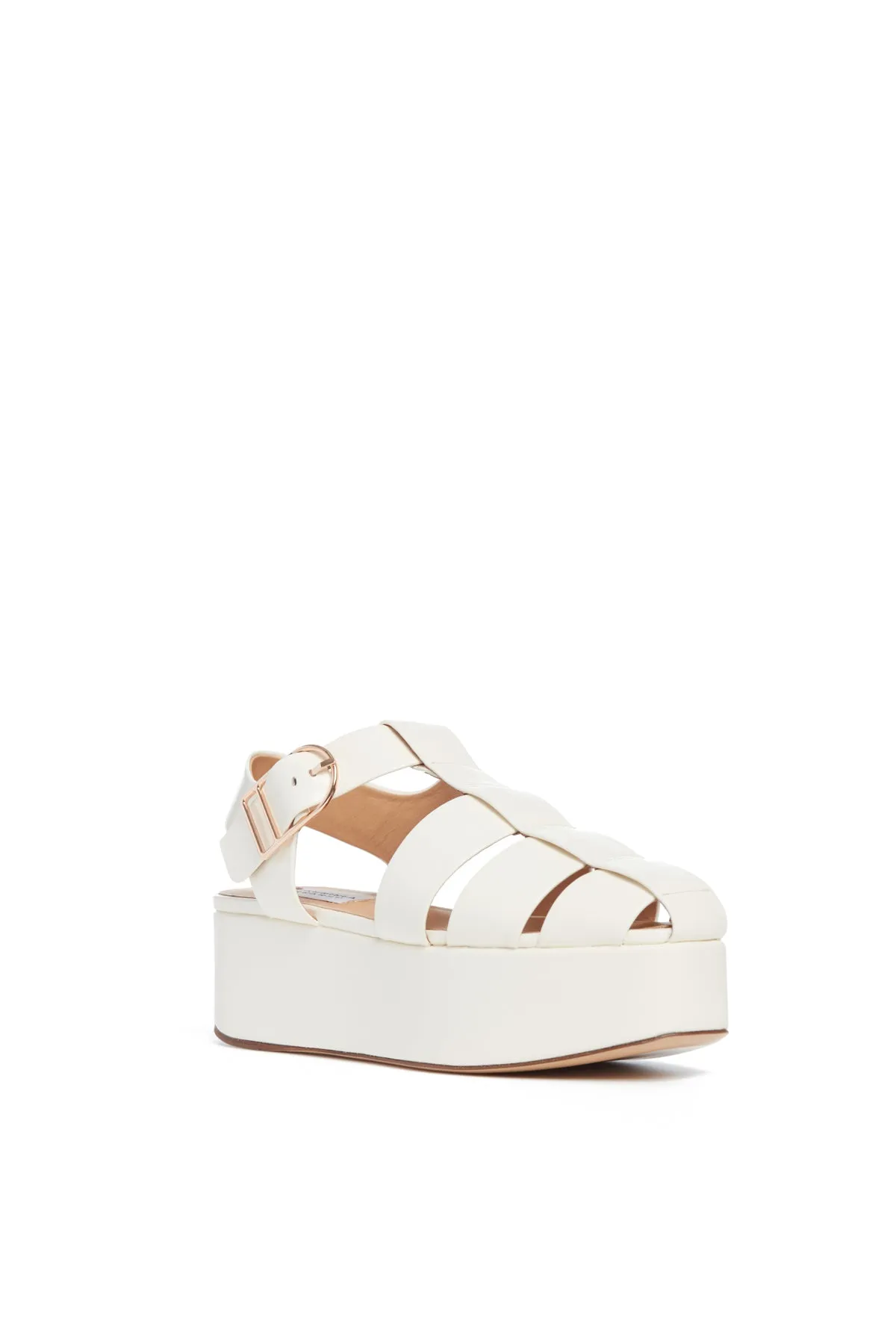 Mila Platform Sandal in Cream Leather sold by Gabriela Hearst product image thumbnail 2