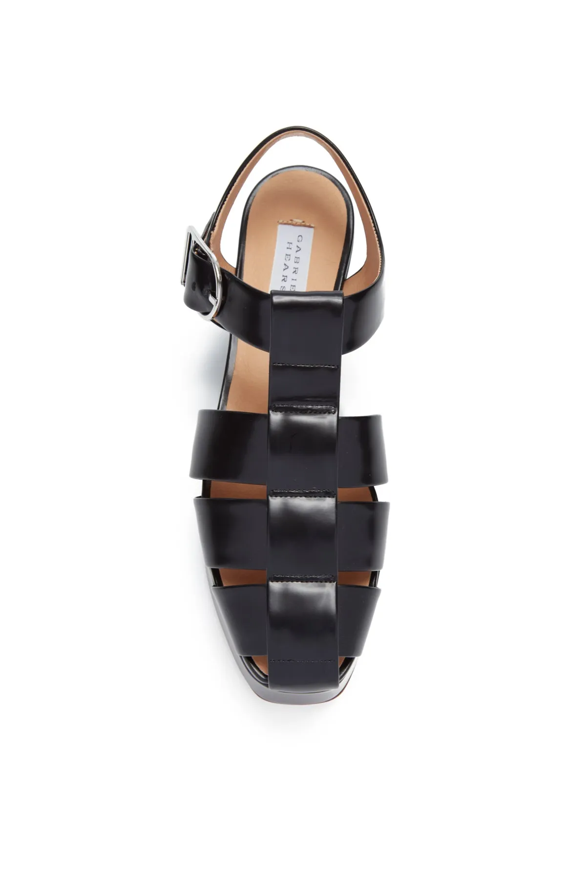 Mila Platform Sandal in Black Leather sold by Gabriela Hearst product image thumbnail 4