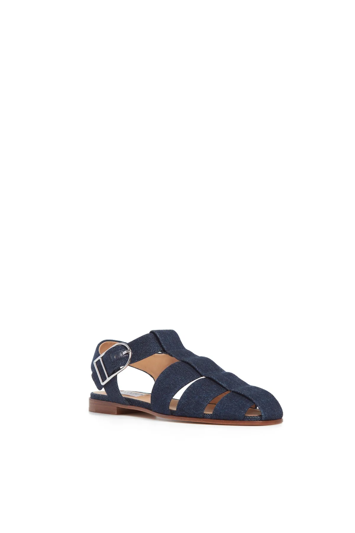 Lynn Flat Sandal in Organic Raw Denim sold by Gabriela Hearst product image thumbnail 2