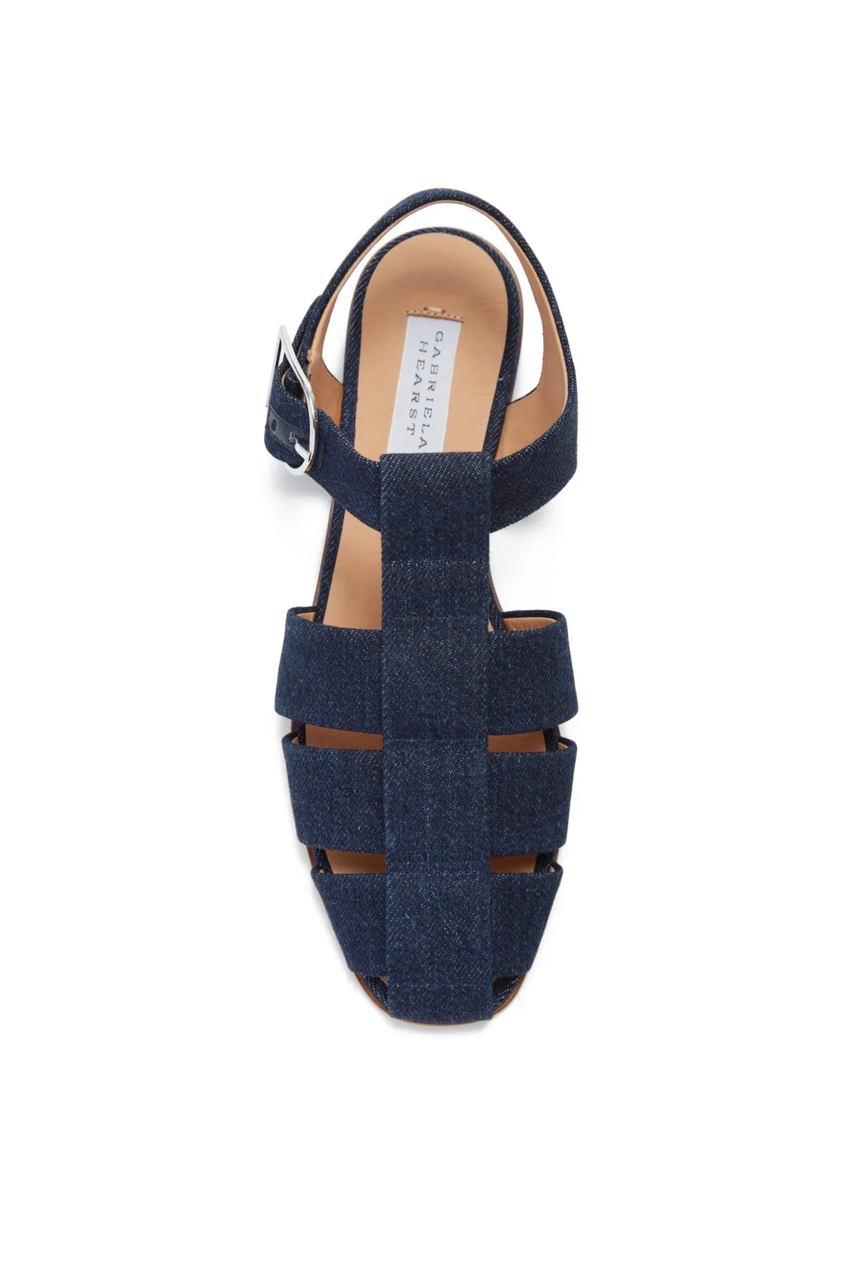 Lynn Flat Sandal in Organic Raw Denim sold by Gabriela Hearst product image thumbnail 4