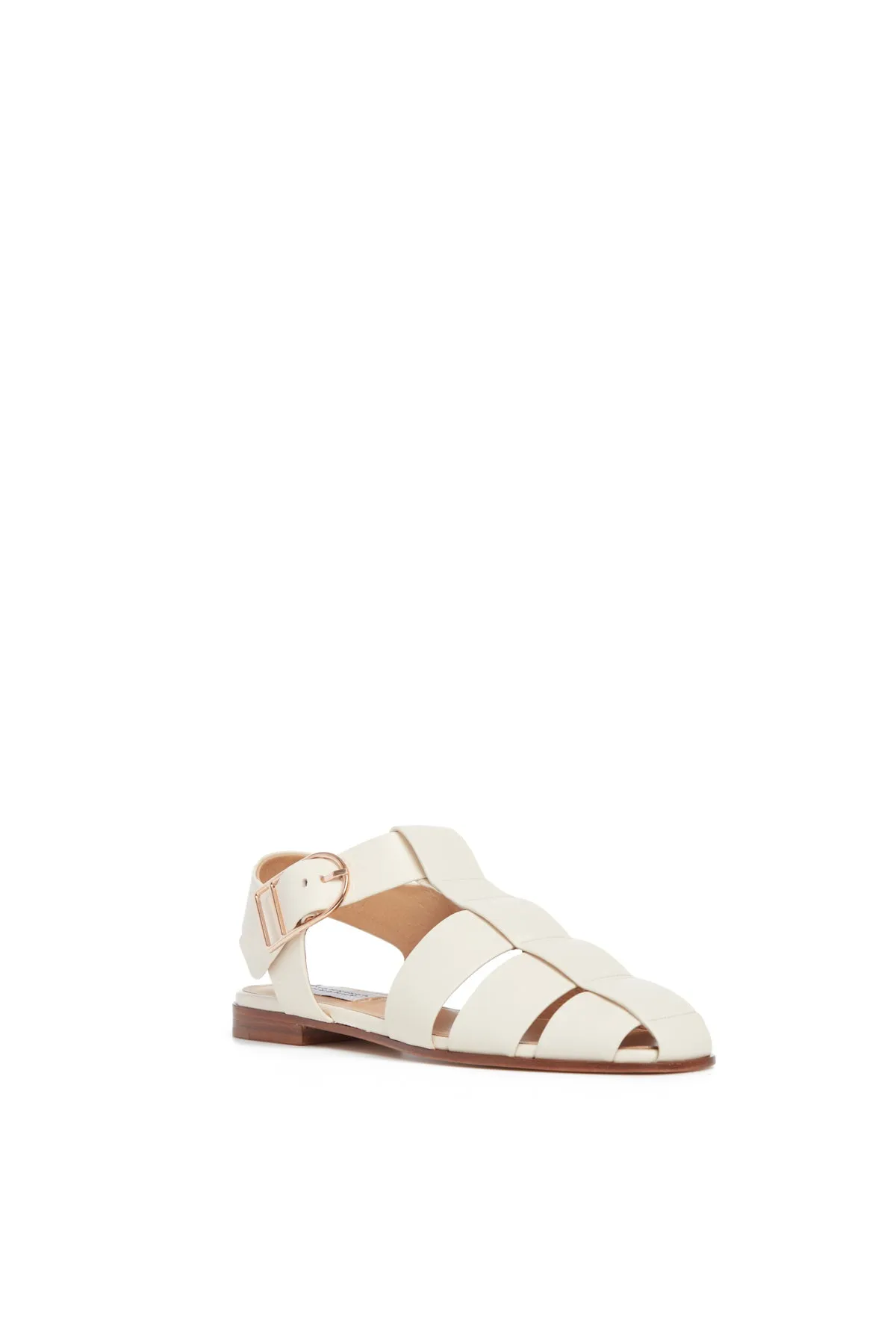 Lynn Flat Sandal in Cream Nappa Leather sold by Gabriela Hearst product image thumbnail 2