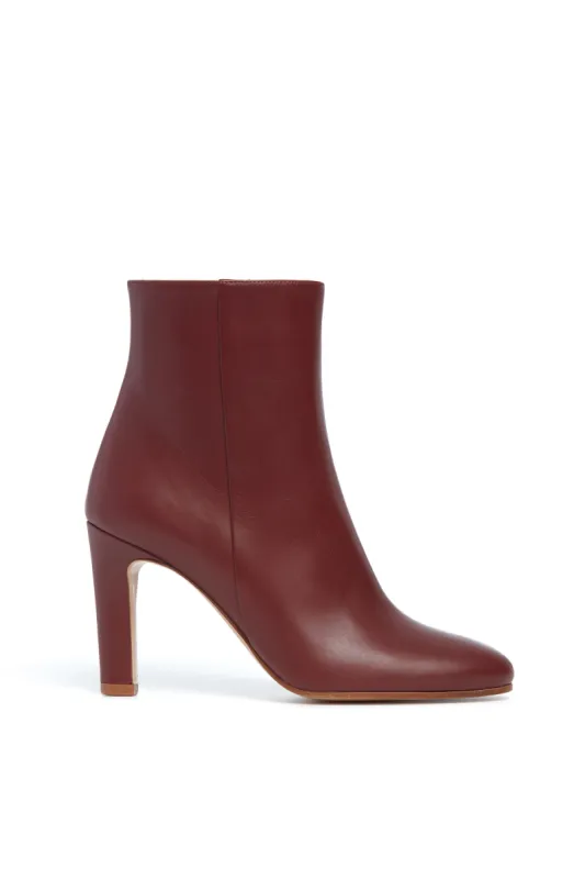 Lila Ankle Boot in Windsor Wine Leather sold by Gabriela Hearst