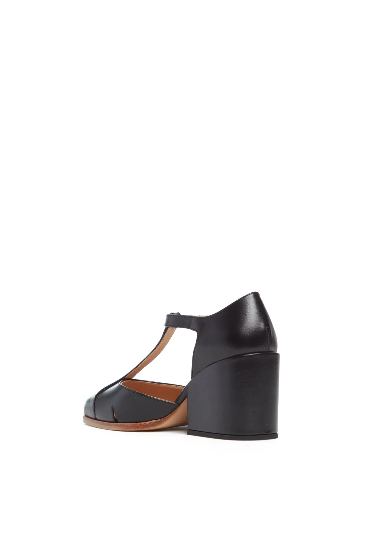 Hawes T-Strap Heel in Black Leather sold by Gabriela Hearst product image thumbnail 3