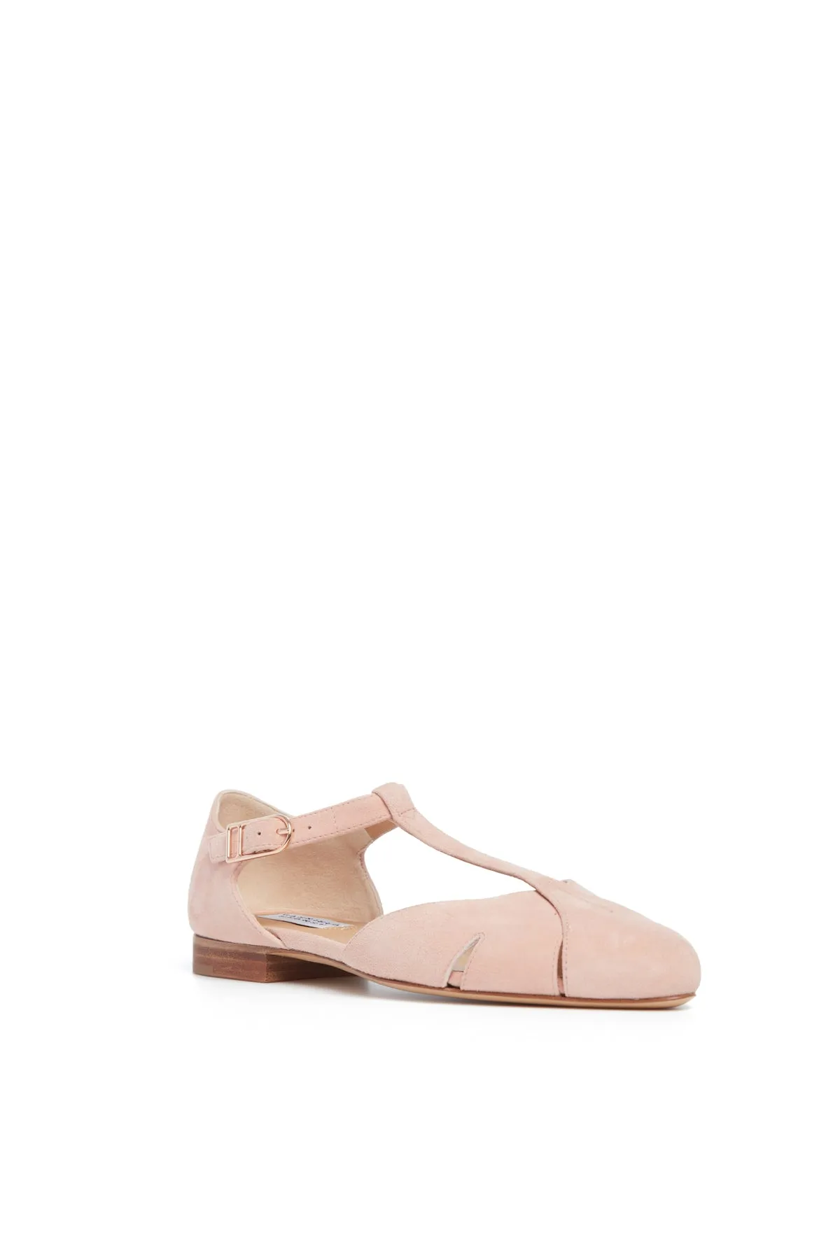 Harlow Ballerina Flat Shoe in Blush Suede sold by Gabriela Hearst product image thumbnail 2