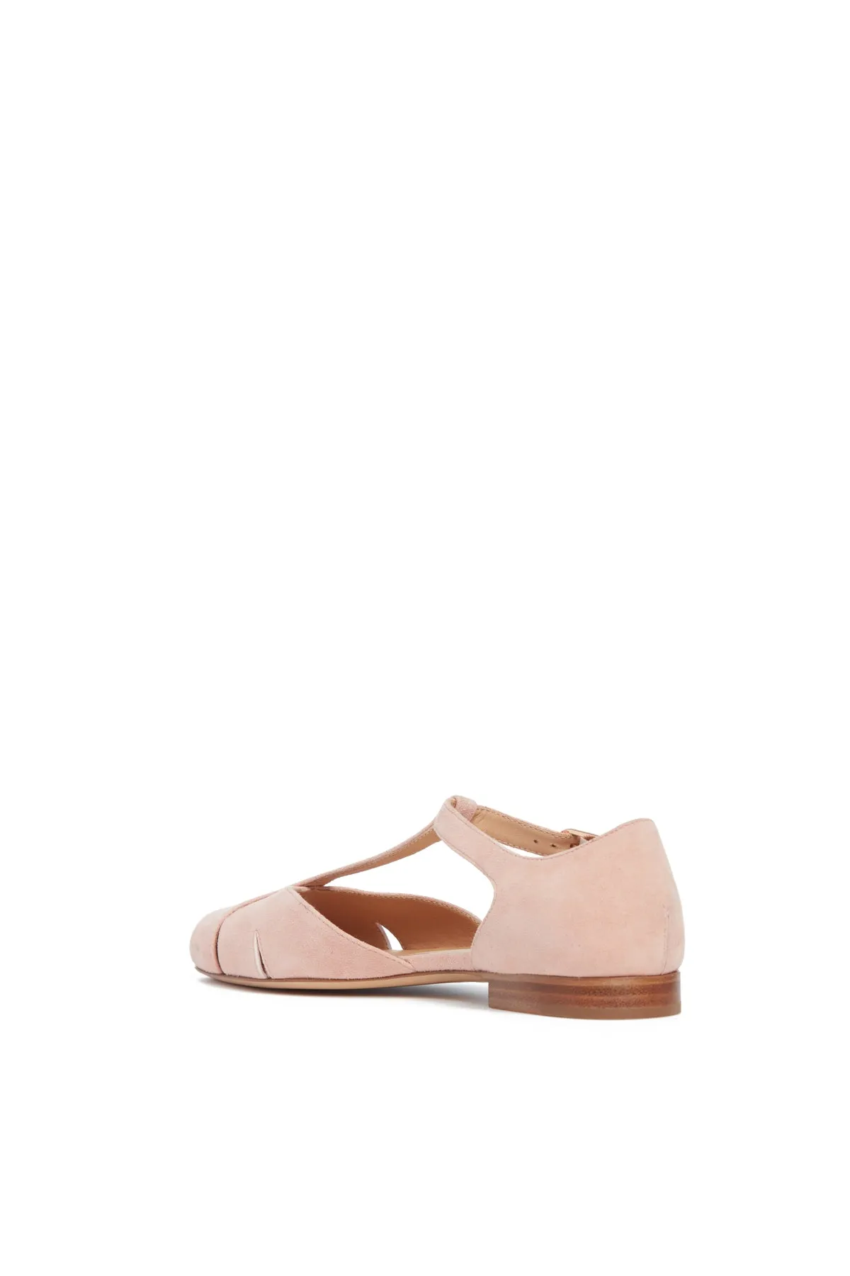 Harlow Ballerina Flat Shoe in Blush Suede sold by Gabriela Hearst product image thumbnail 3