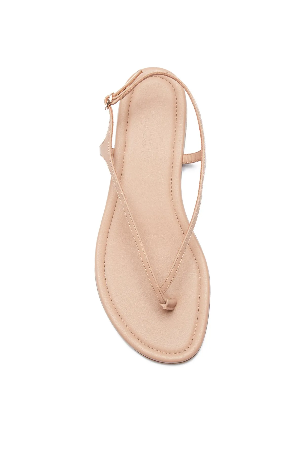 Gia Flat Sandal in Dark Camel Nappa Leather sold by Gabriela Hearst product image thumbnail 4