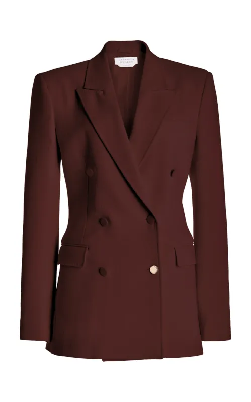 Gavin Blazer in Deep Bordeaux Virgin Wool Crepe made by Gabriela Hearst