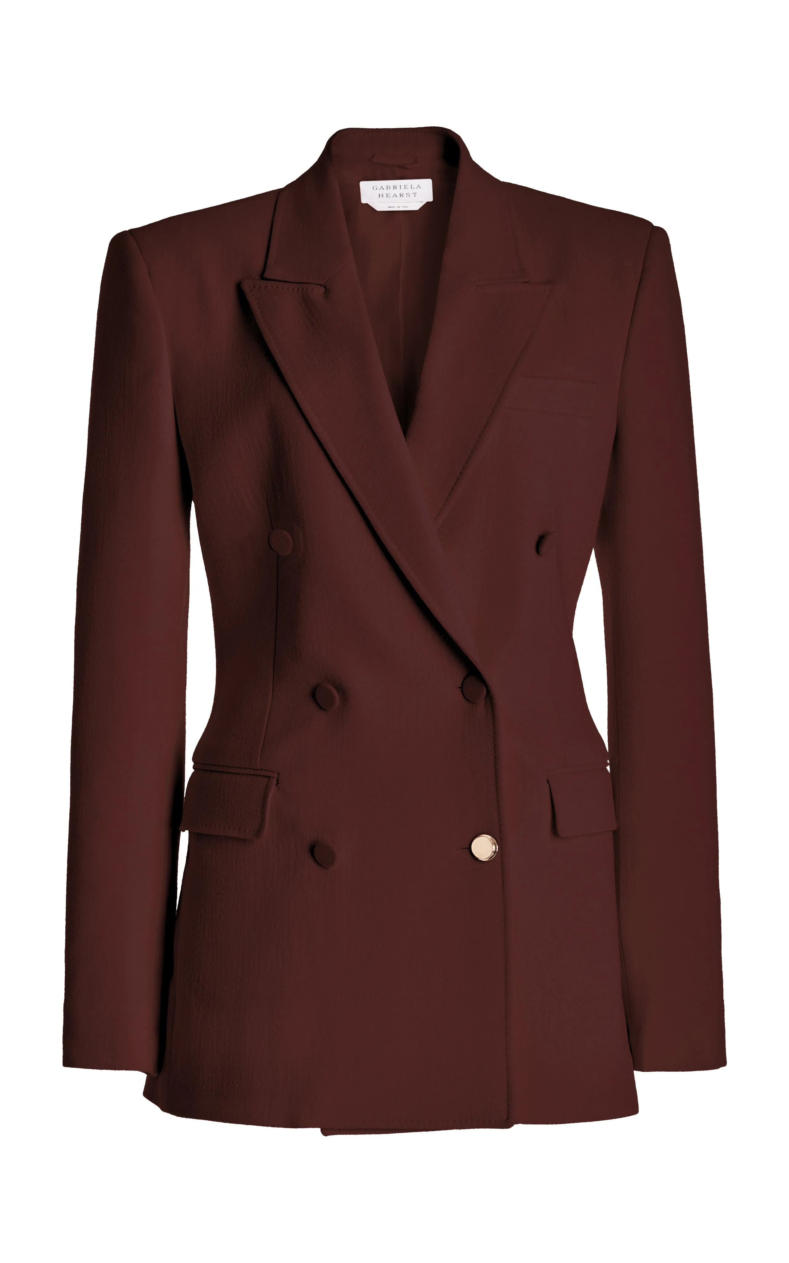 Gavin Blazer in Deep Bordeaux Virgin Wool Crepe sold by Gabriela Hearst