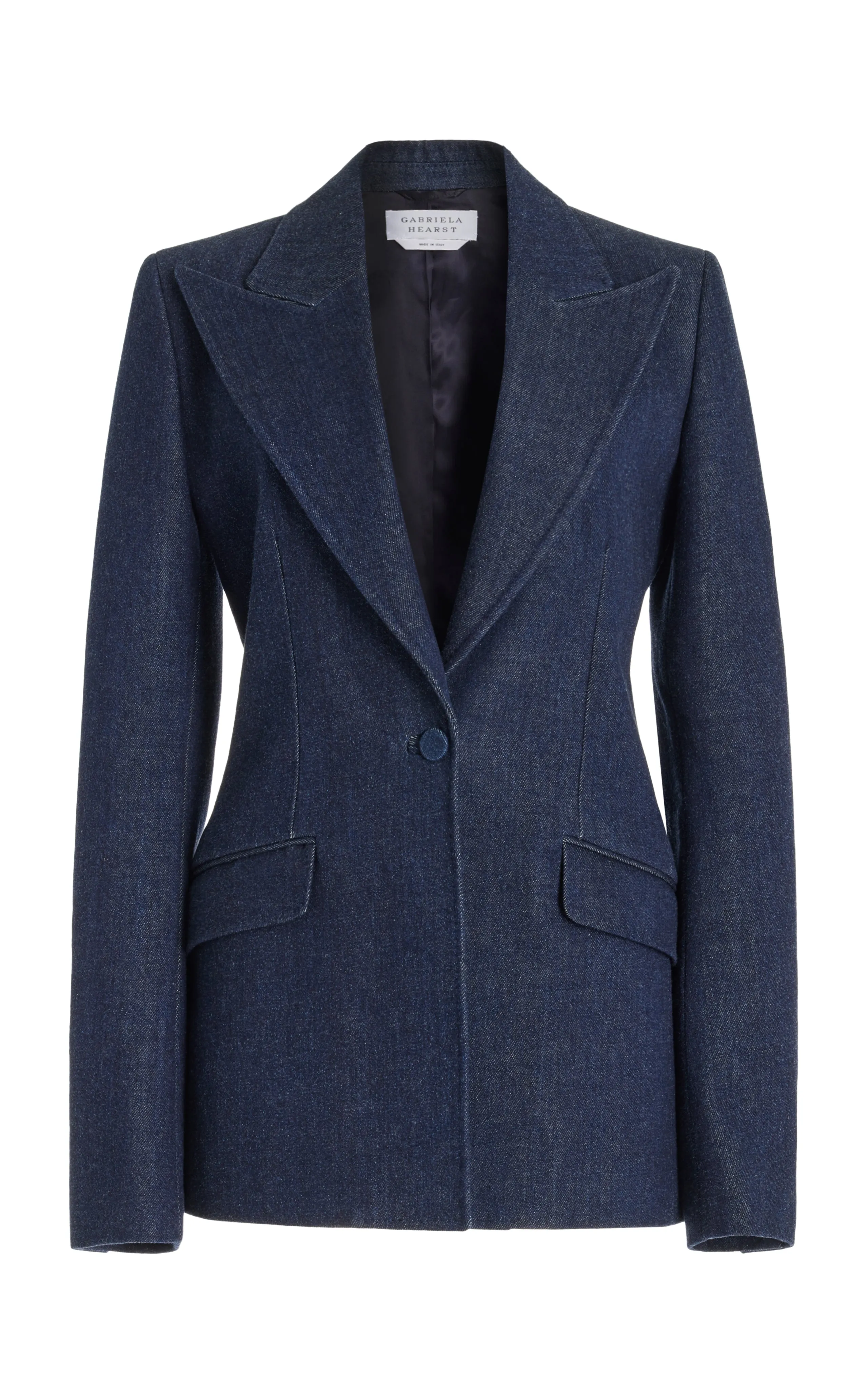 Leiva Blazer in Organic Raw Denim sold by Gabriela Hearst