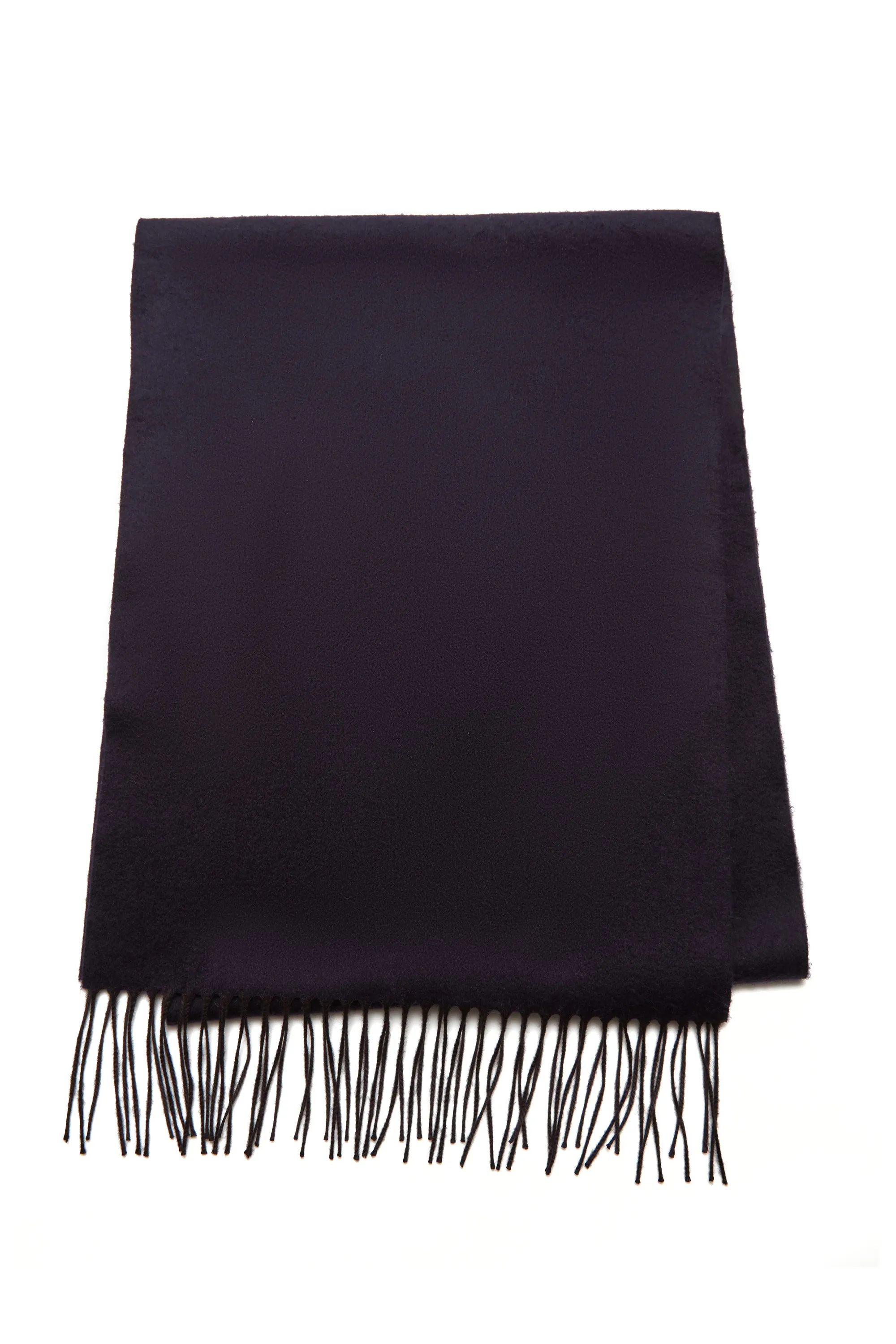 Blaine Fringe Scarf in Dark Navy Silk Cashmere sold by Gabriela Hearst