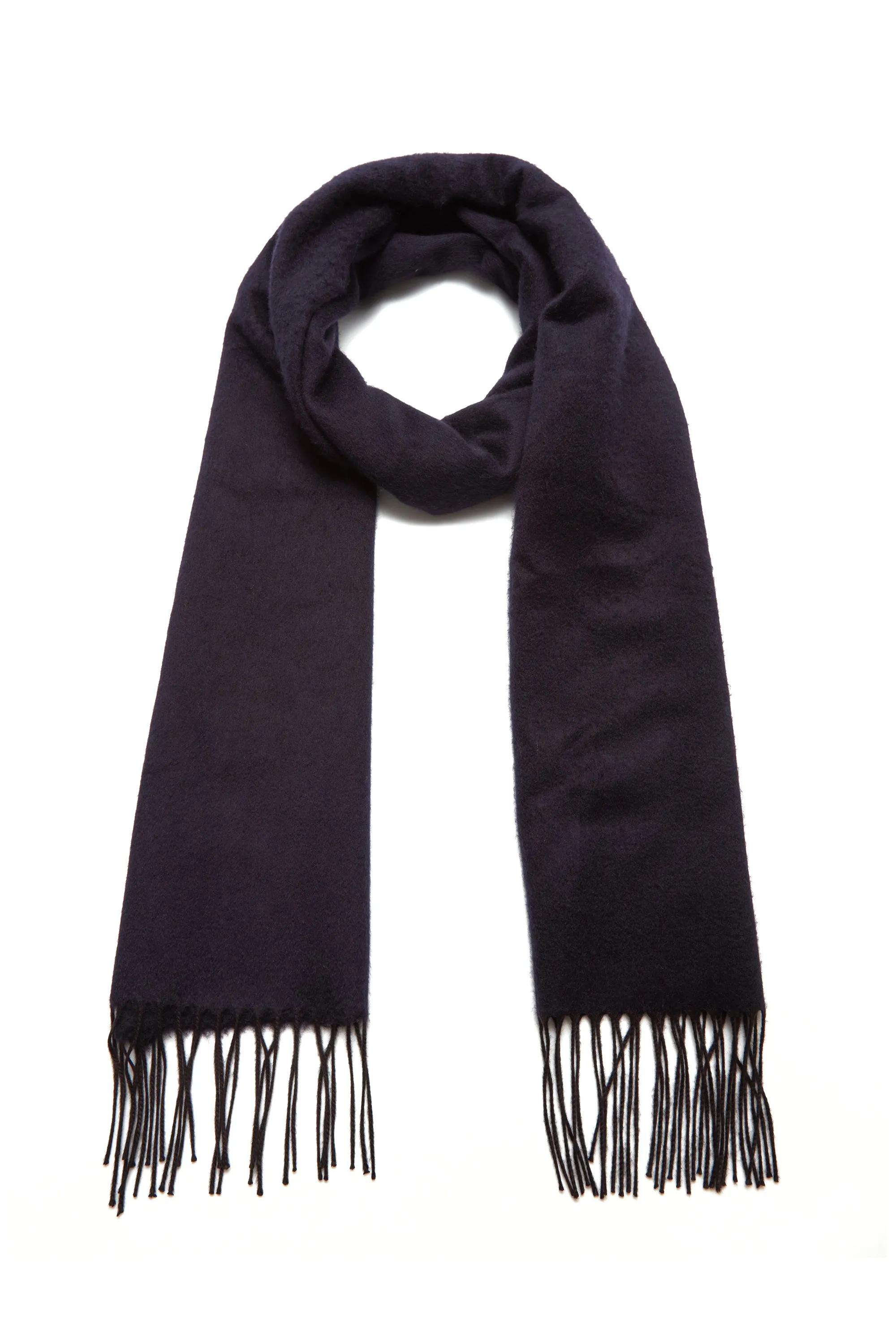Blaine Fringe Scarf in Dark Navy Silk Cashmere sold by Gabriela Hearst product image thumbnail 3