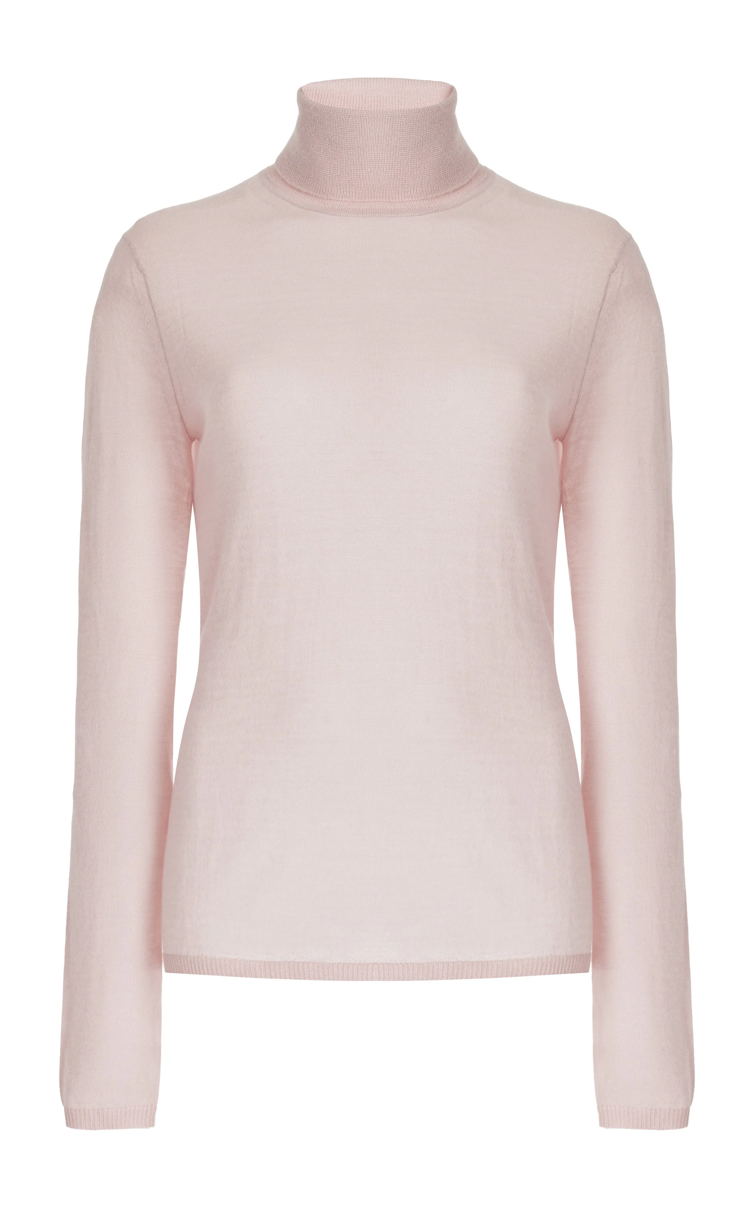 Costa Knit Turtleneck in Blush Cashmere Silk sold by Gabriela Hearst