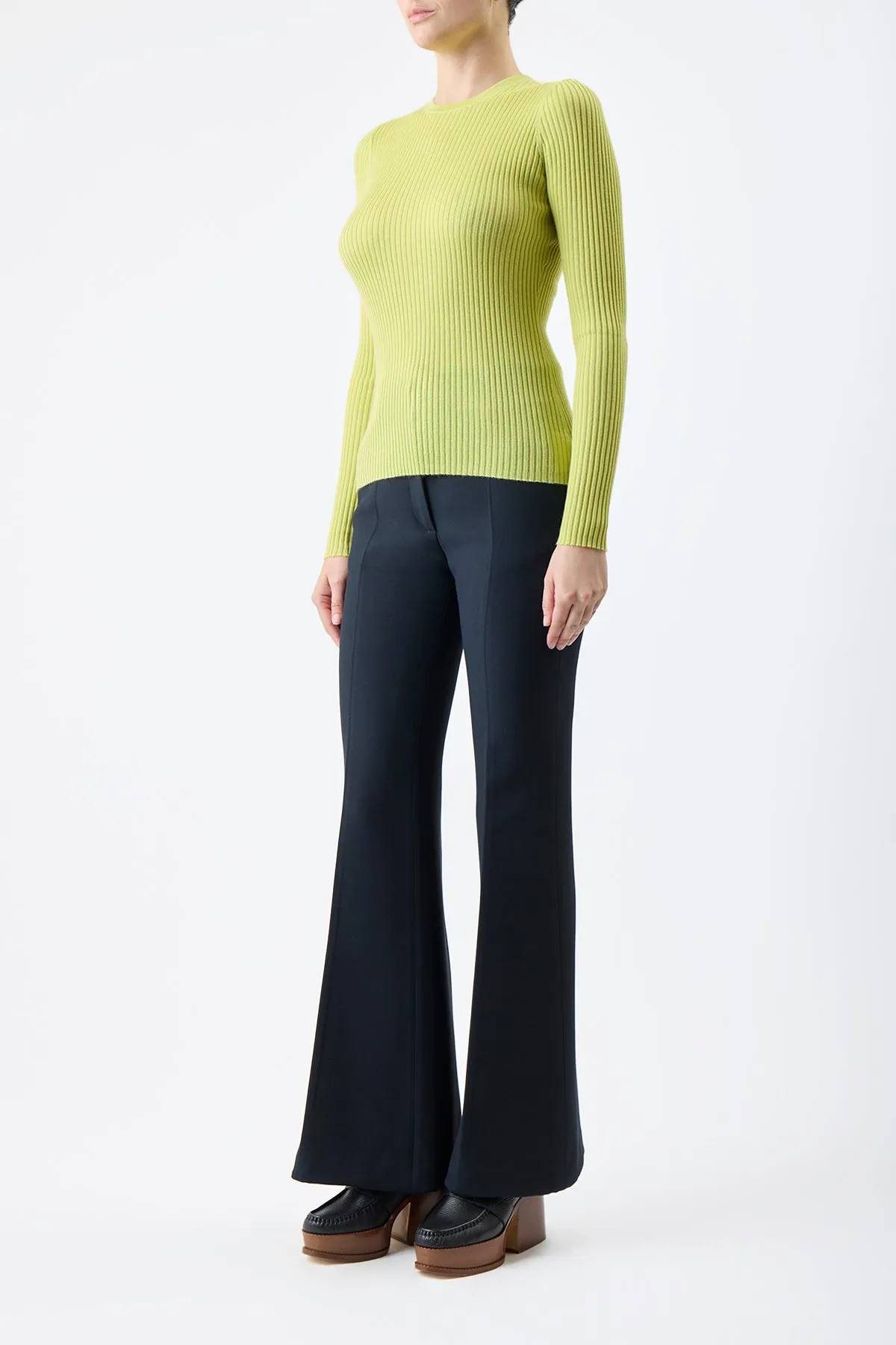 Browning Knit Sweater in Lime Adamite Cashmere Silk sold by Gabriela Hearst product image thumbnail 3