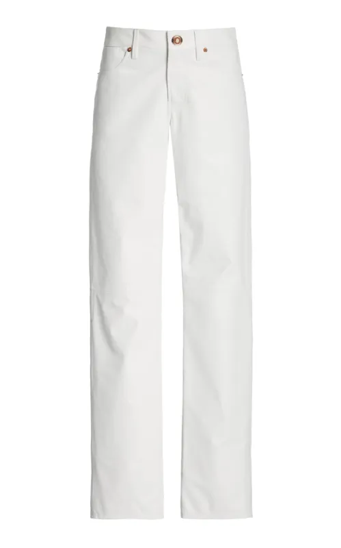 Charles Pant in White Nappa Leather sold by Gabriela Hearst