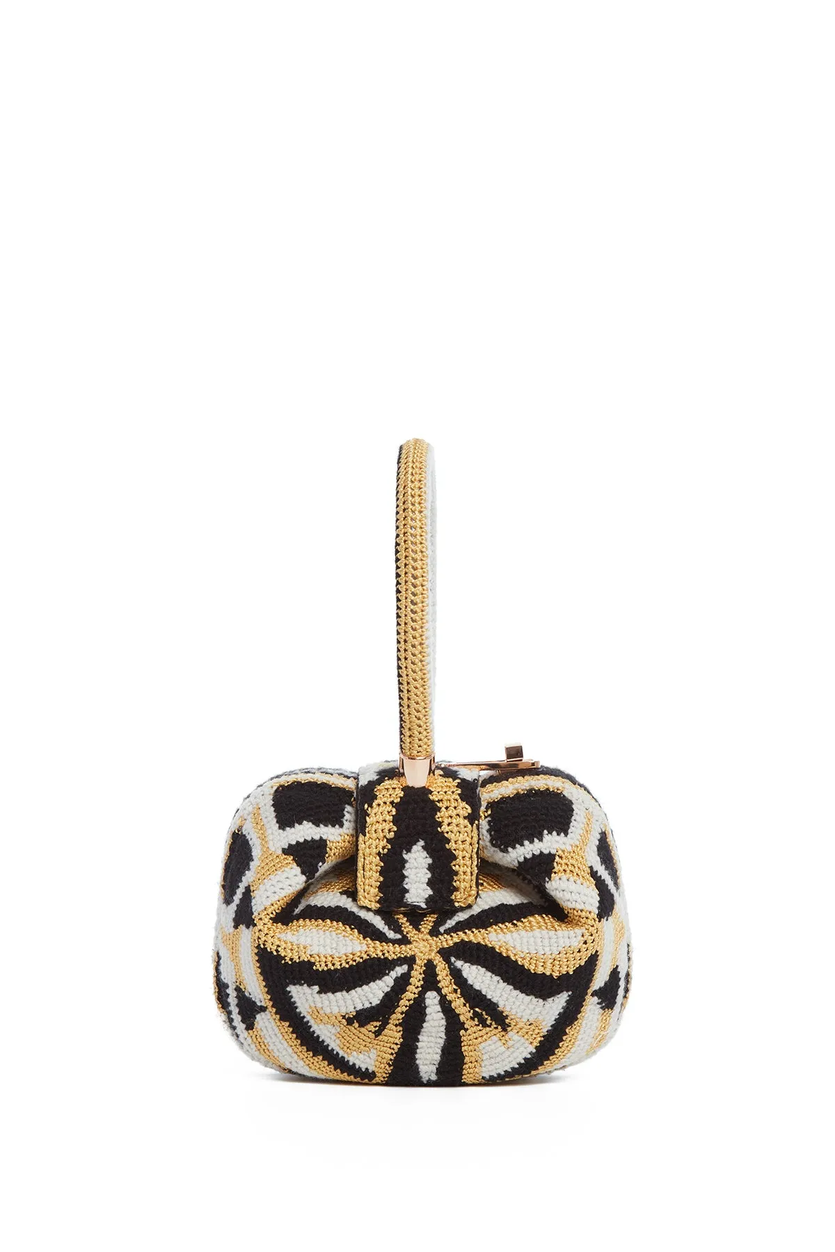 Demi Bag in Gold, Black & Ivory Crochet sold by Gabriela Hearst product image thumbnail 2
