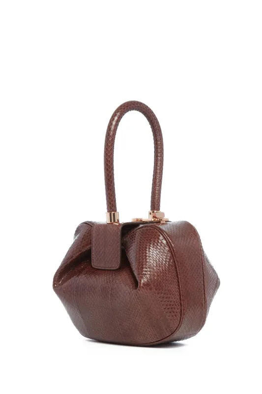 Nina Bag in Chocolate Snakeskin sold by Gabriela Hearst