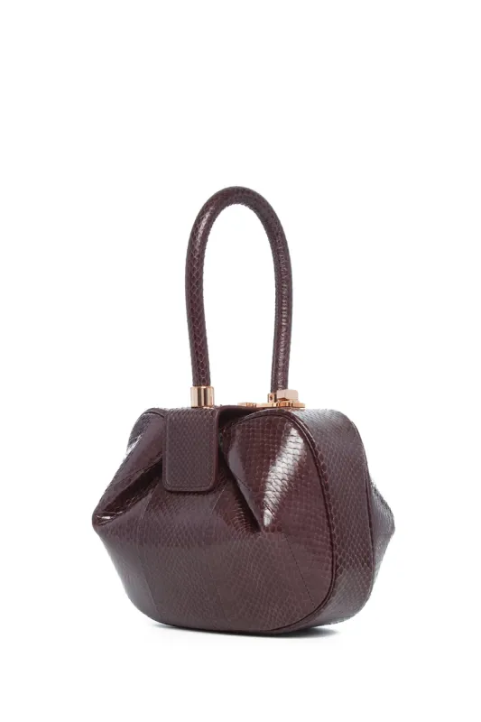 Nina Bag in Bordeaux Snakeskin sold by Gabriela Hearst