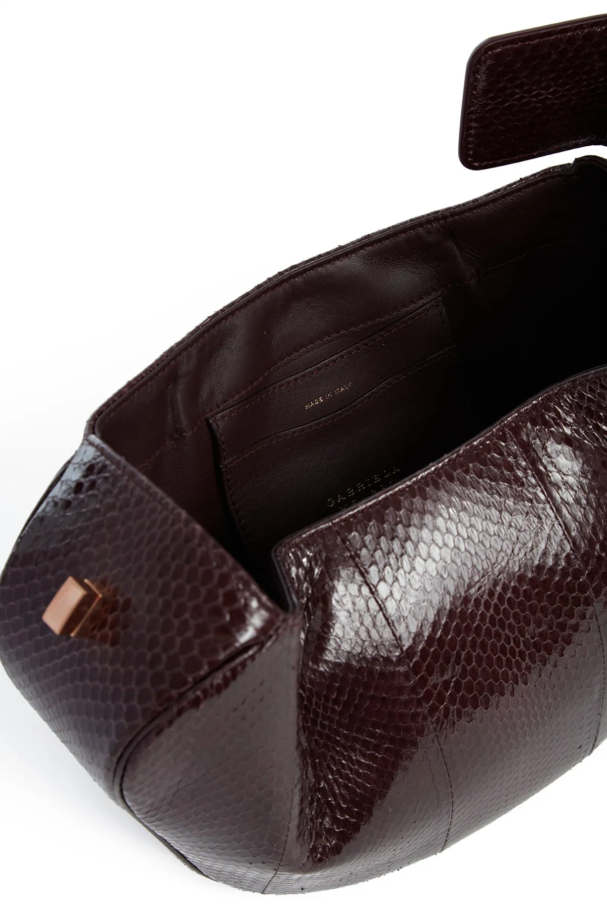 Nina Bag in Bordeaux Snakeskin sold by Gabriela Hearst product image thumbnail 4