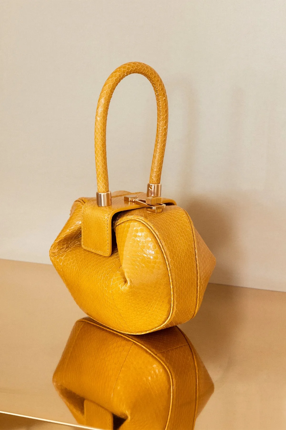 Demi Bag in Saffron Snakeskin sold by Gabriela Hearst product image thumbnail 5