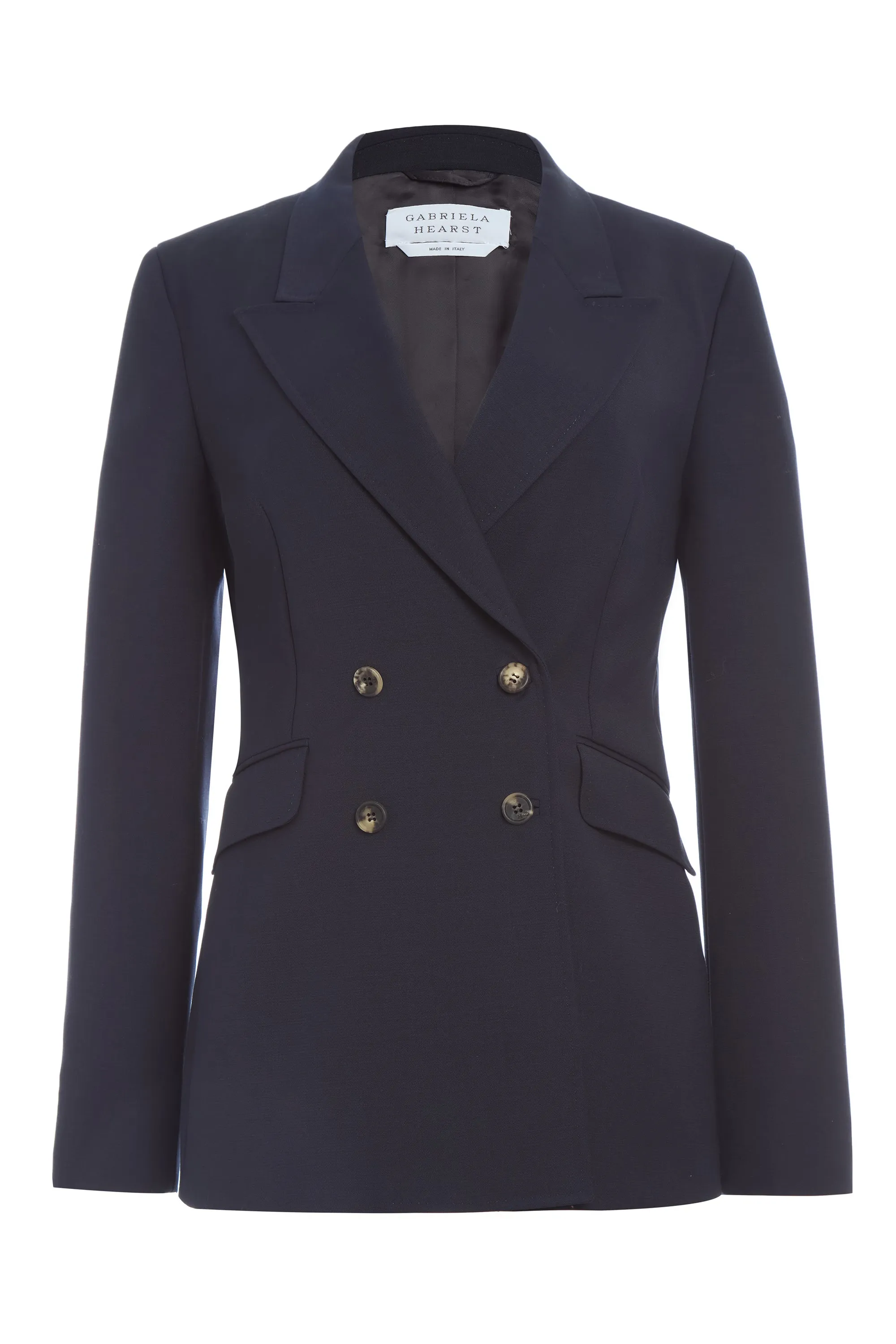Angela Blazer in Dark Navy Sportswear Wool sold by Gabriela Hearst