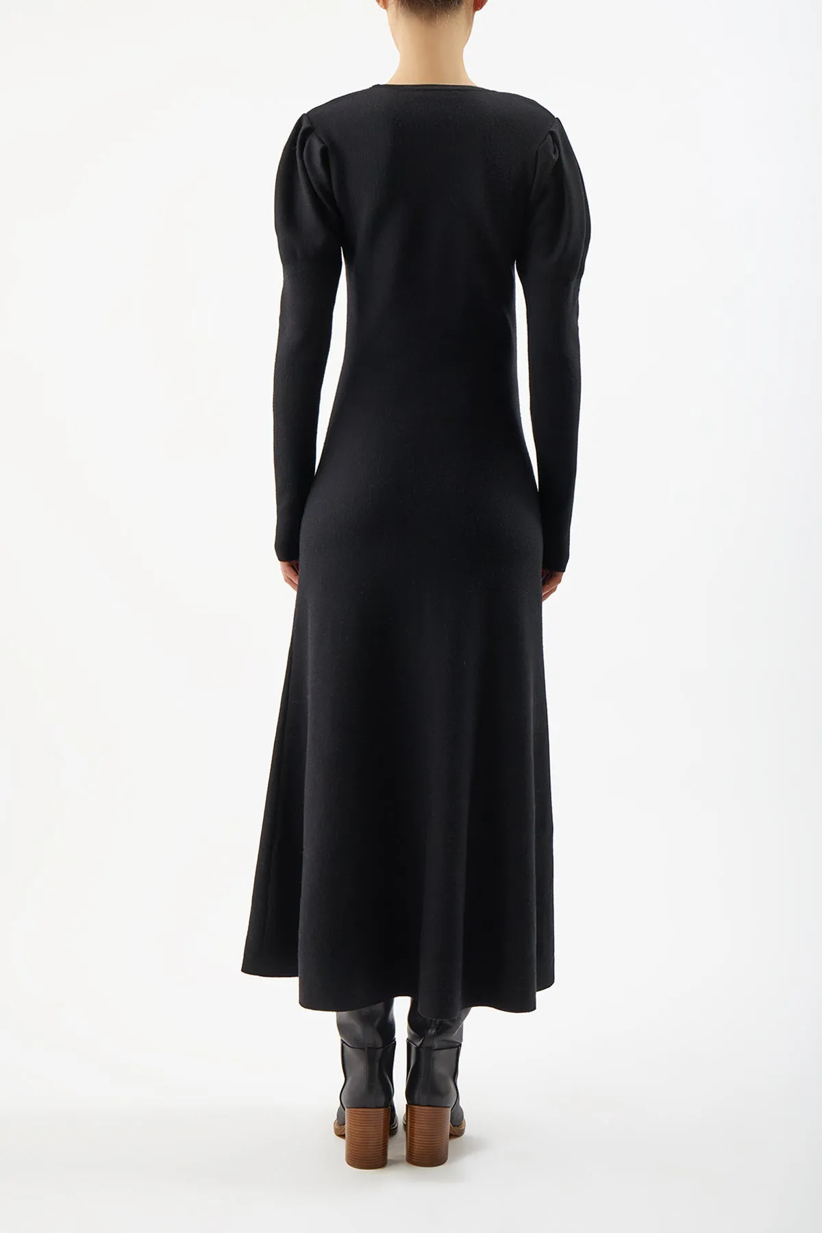 Hannah Knit Maxi Dress in Black Merino Wool Cashmere sold by Gabriela Hearst product image thumbnail 4