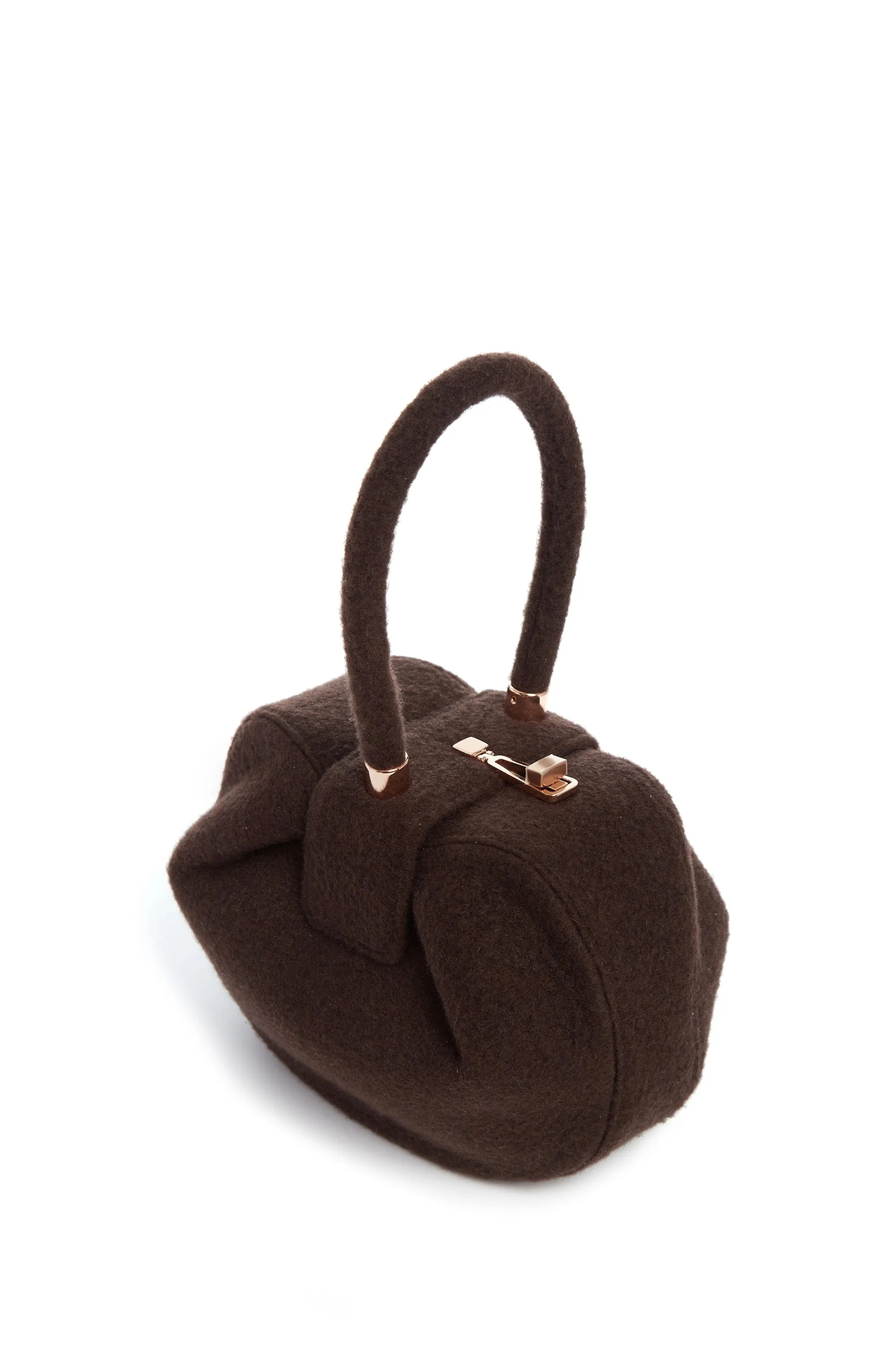Nina Bag in Chocolate Cashmere Felt sold by Gabriela Hearst product image thumbnail 3