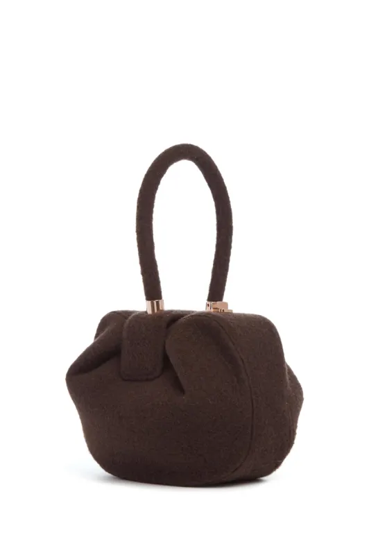 Nina Bag in Chocolate Cashmere Felt sold by Gabriela Hearst