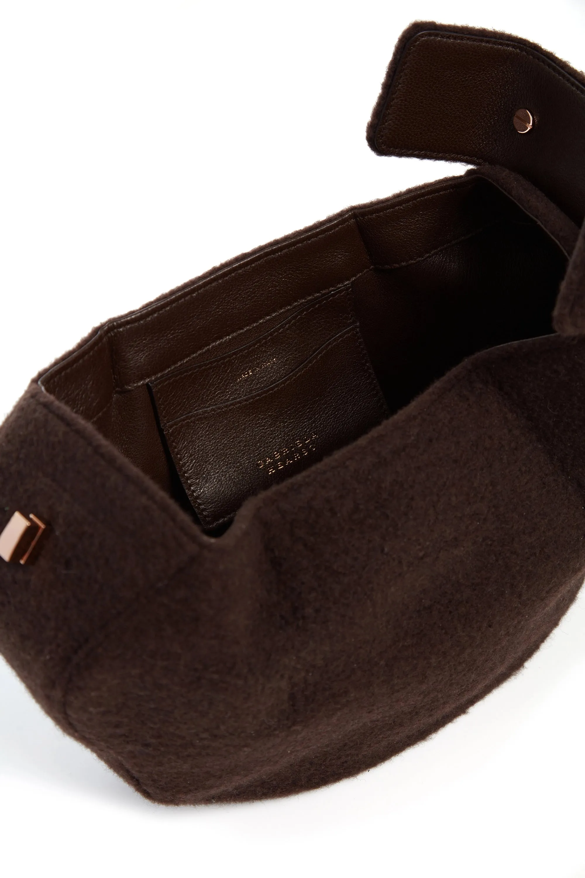 Nina Bag in Chocolate Cashmere Felt sold by Gabriela Hearst product image thumbnail 5