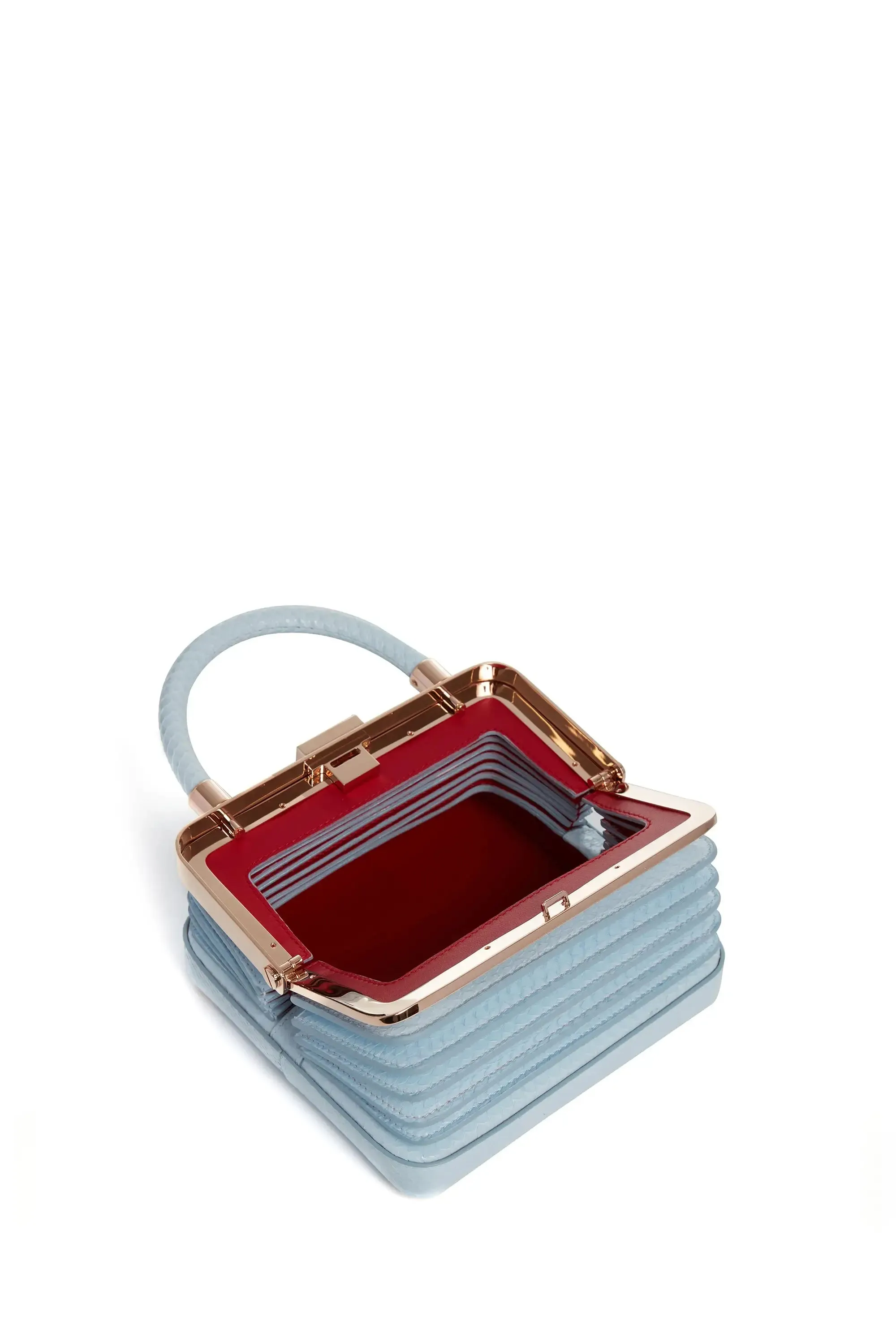 Small Diana Bag in Light Blue Snakeskin sold by Gabriela Hearst product image thumbnail 4