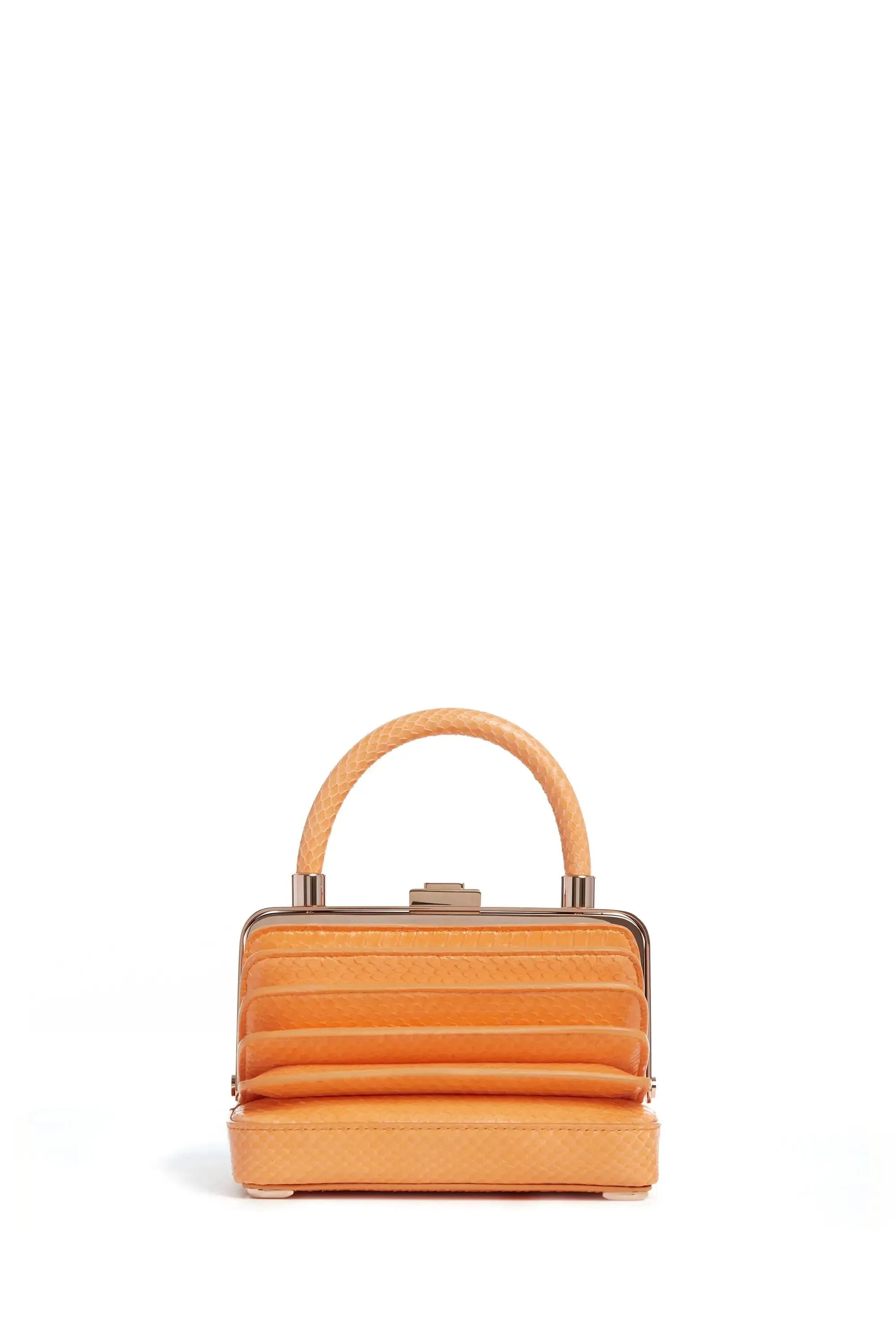 Small Diana Bag in Fluorescent Orange Snakeskin sold by Gabriela Hearst product image thumbnail 2