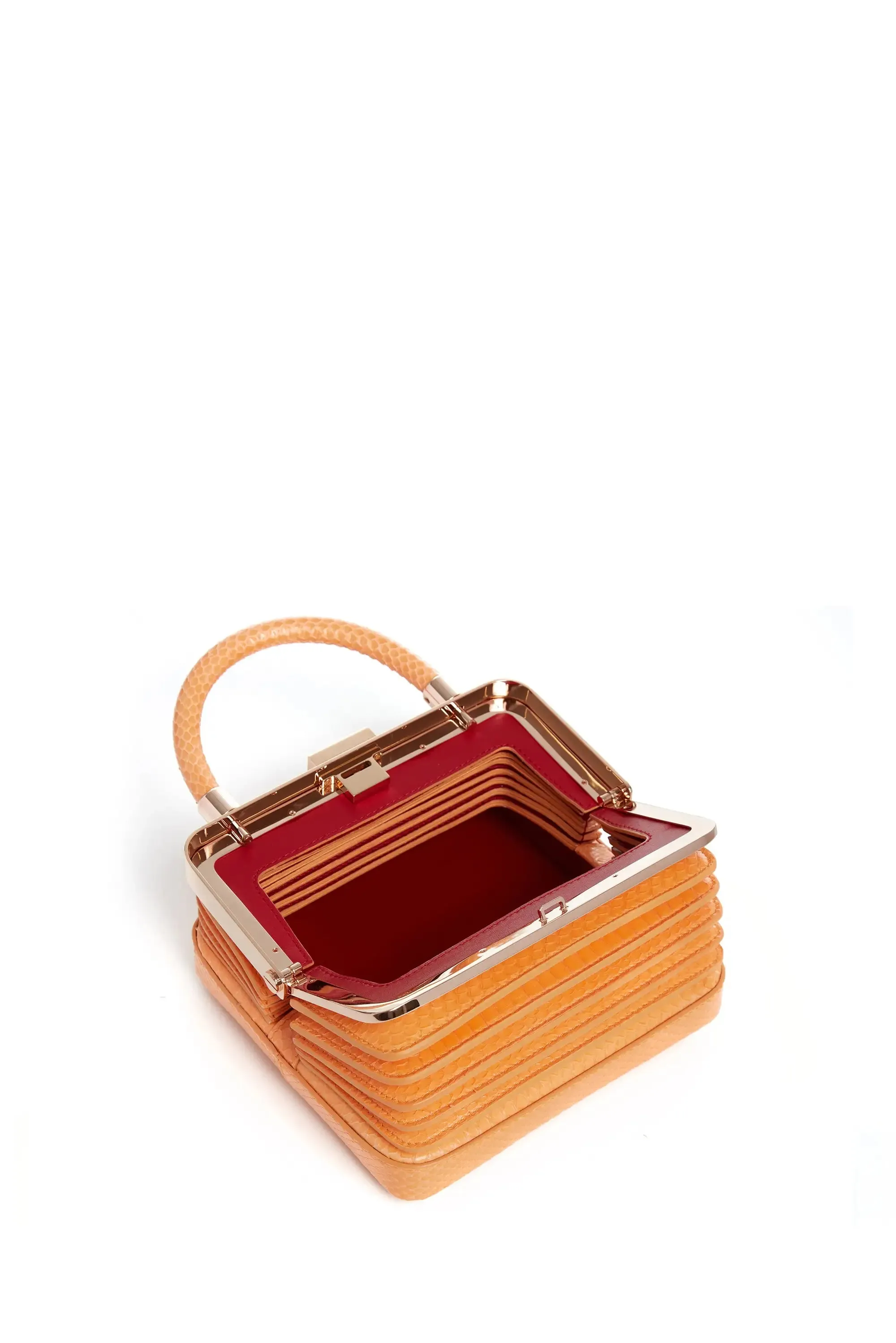 Small Diana Bag in Fluorescent Orange Snakeskin sold by Gabriela Hearst product image thumbnail 4