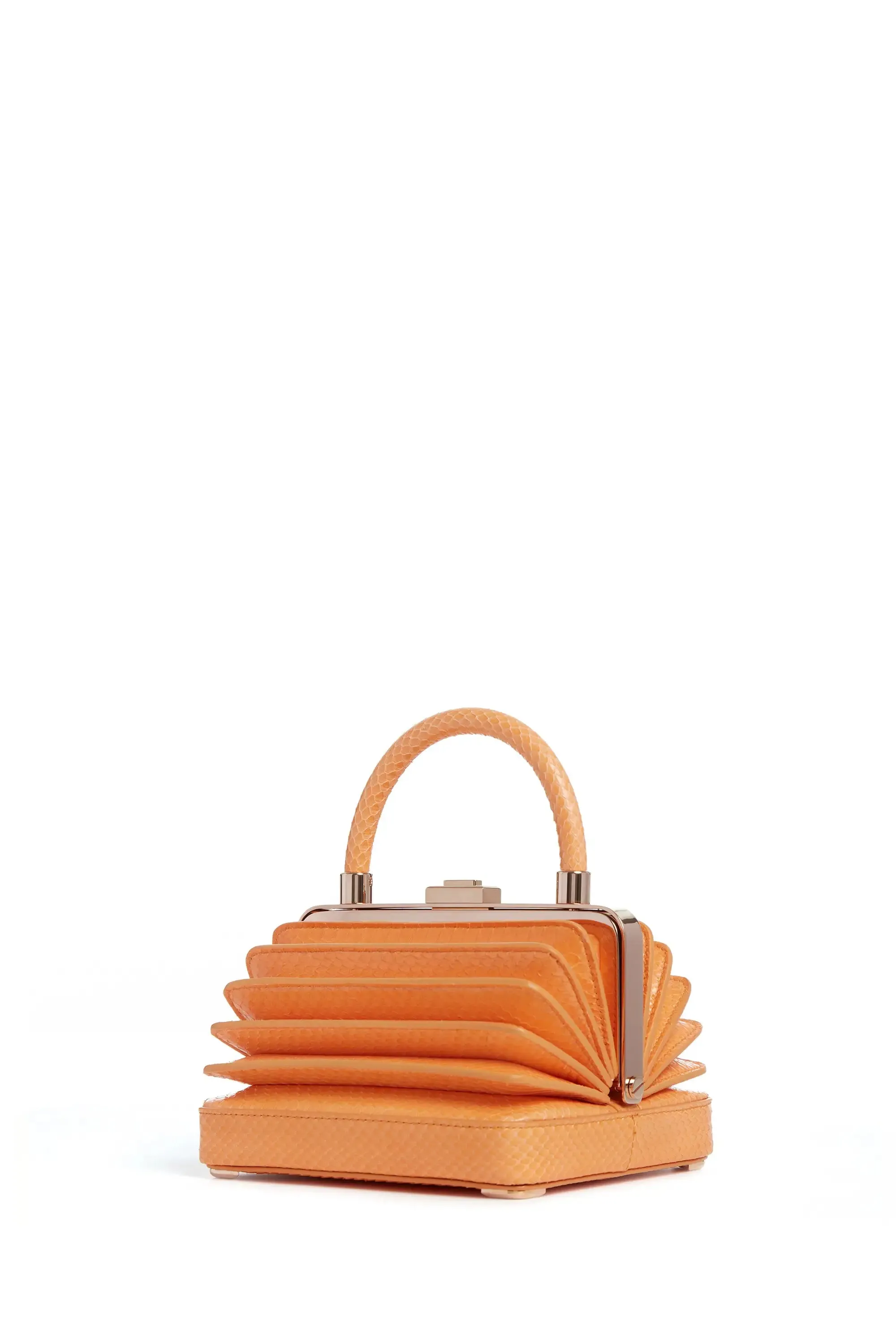 Small Diana Bag in Fluorescent Orange Snakeskin sold by Gabriela Hearst