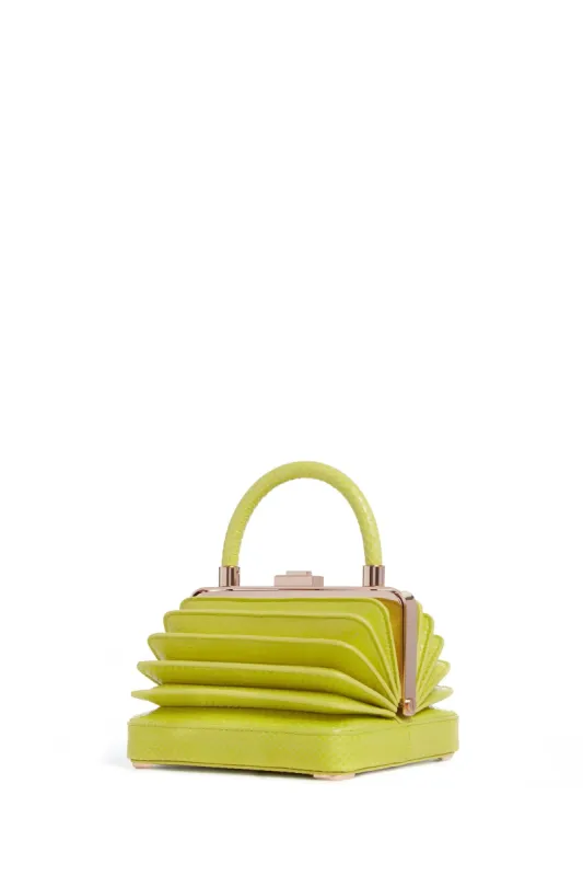 Small Diana Bag in Lime Adamite Snakeskin sold by Gabriela Hearst