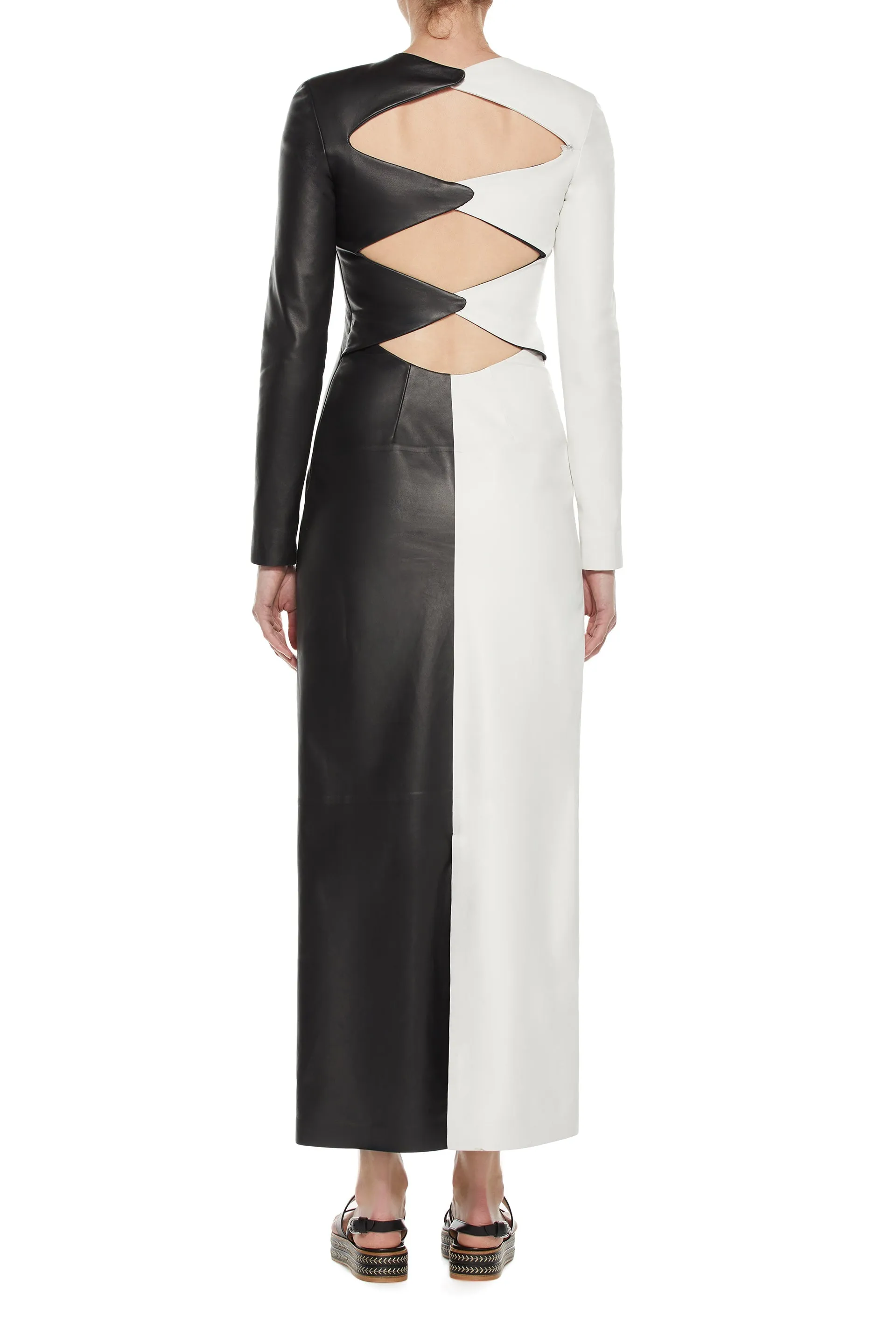 Currie Dress in Black & White Nappa Leather sold by Gabriela Hearst product image thumbnail 5